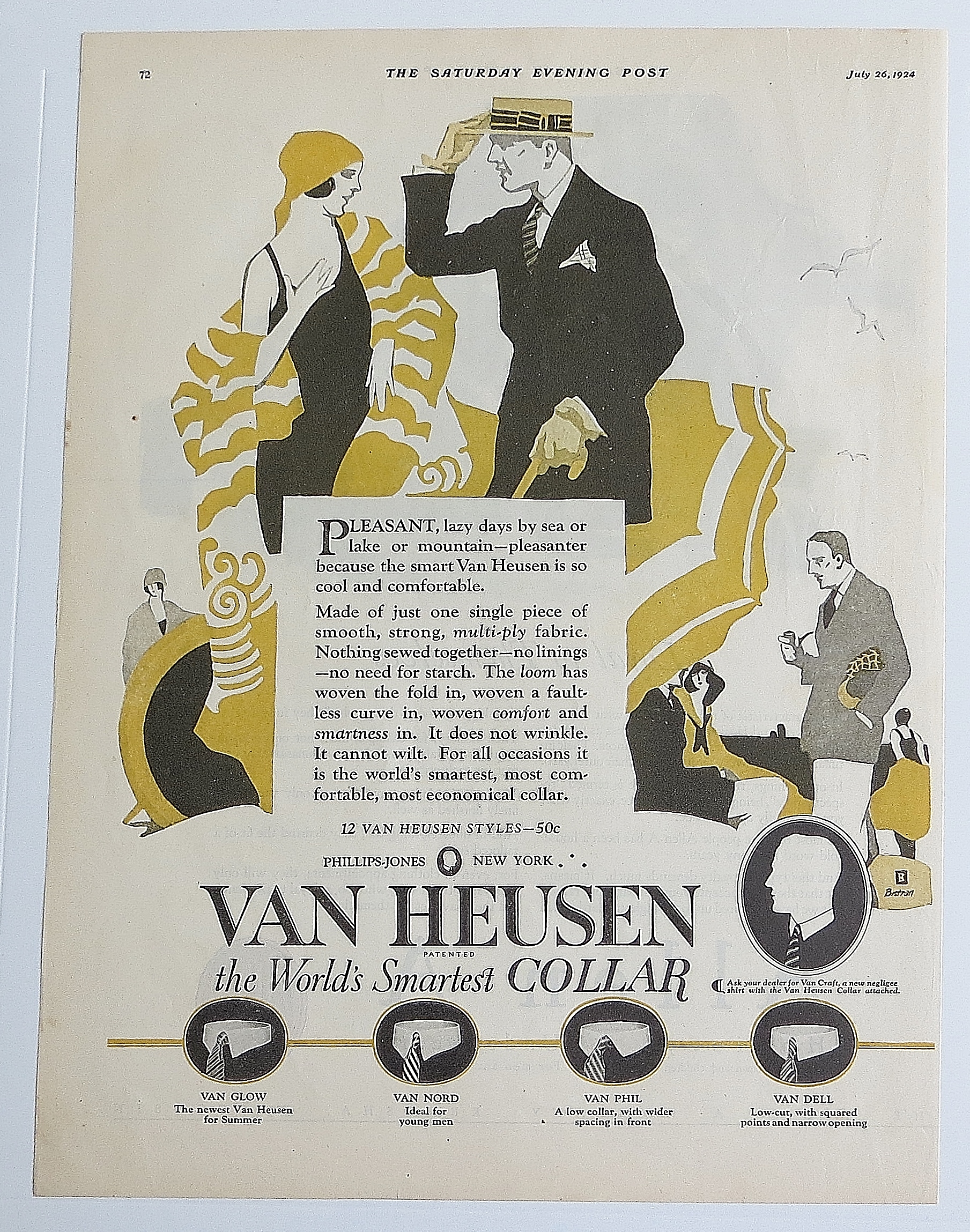 1924 Van Heusen With Man & Woman Talking