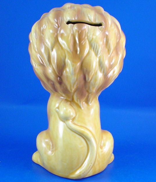 1960s/1970s Ceramic Lion Bank