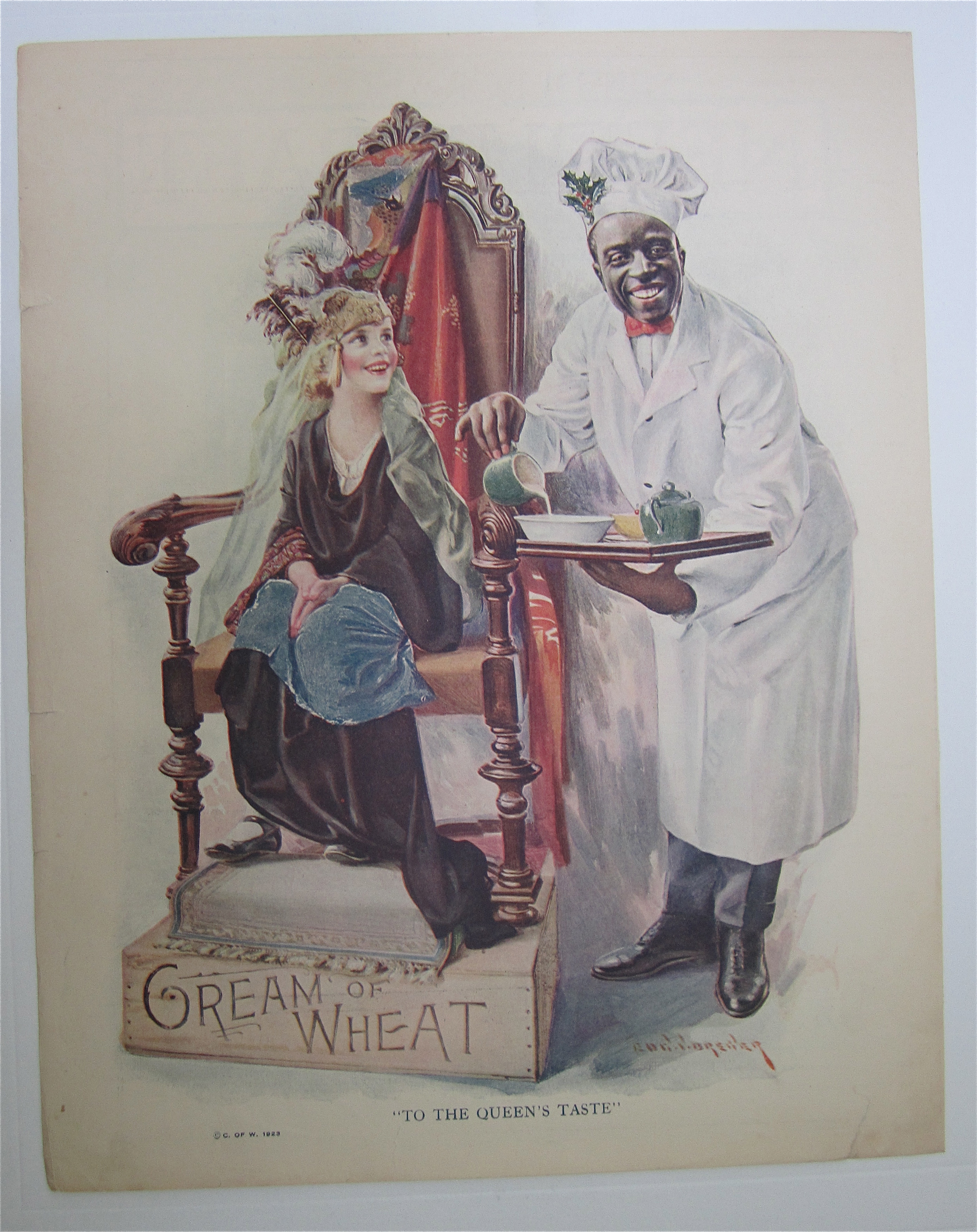1923 Cream Of Wheat Cereal w/Cream of Wheat Man & Girl