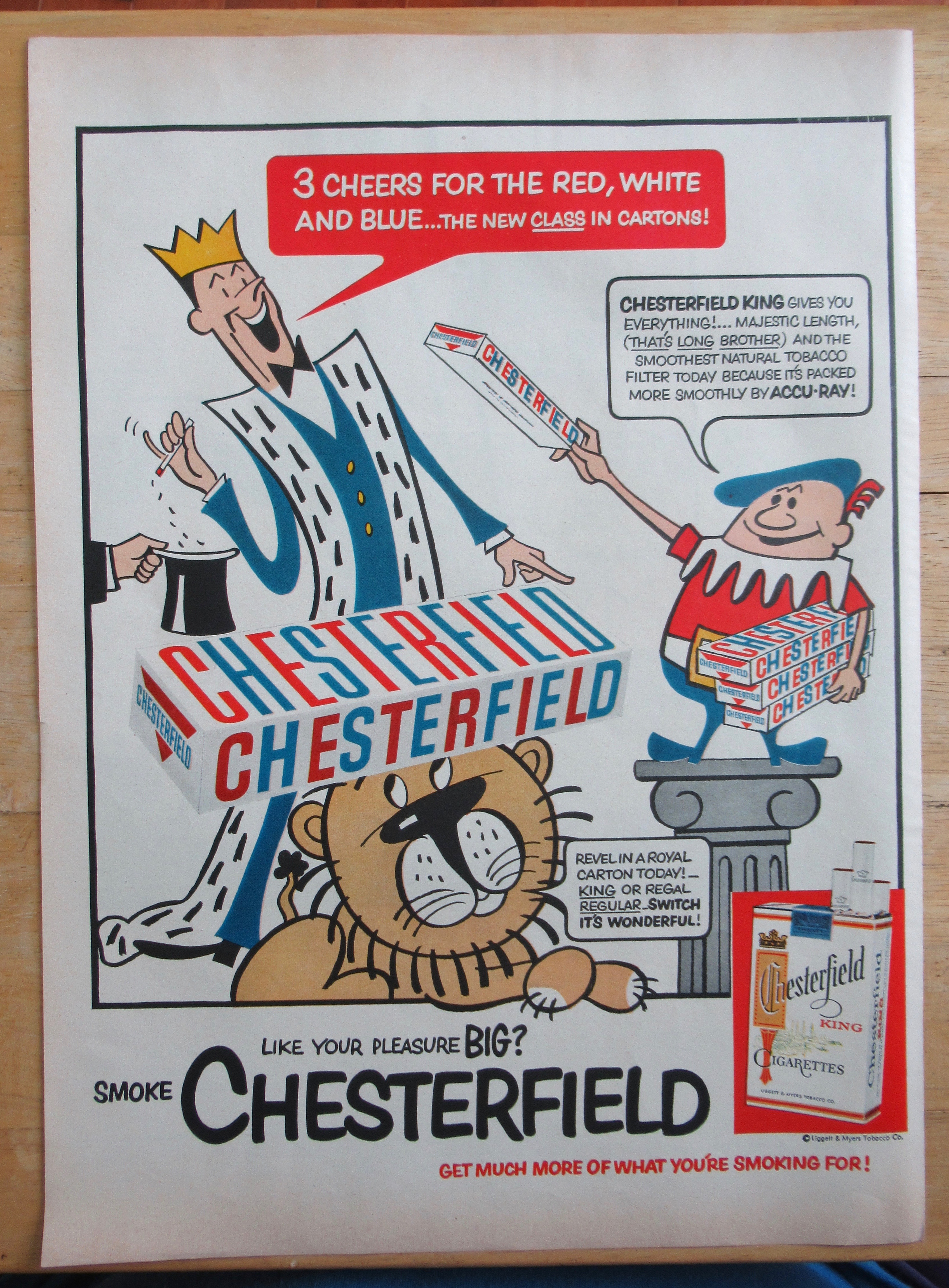 1957 Chesterfield Cigarettes with Chesterfield King