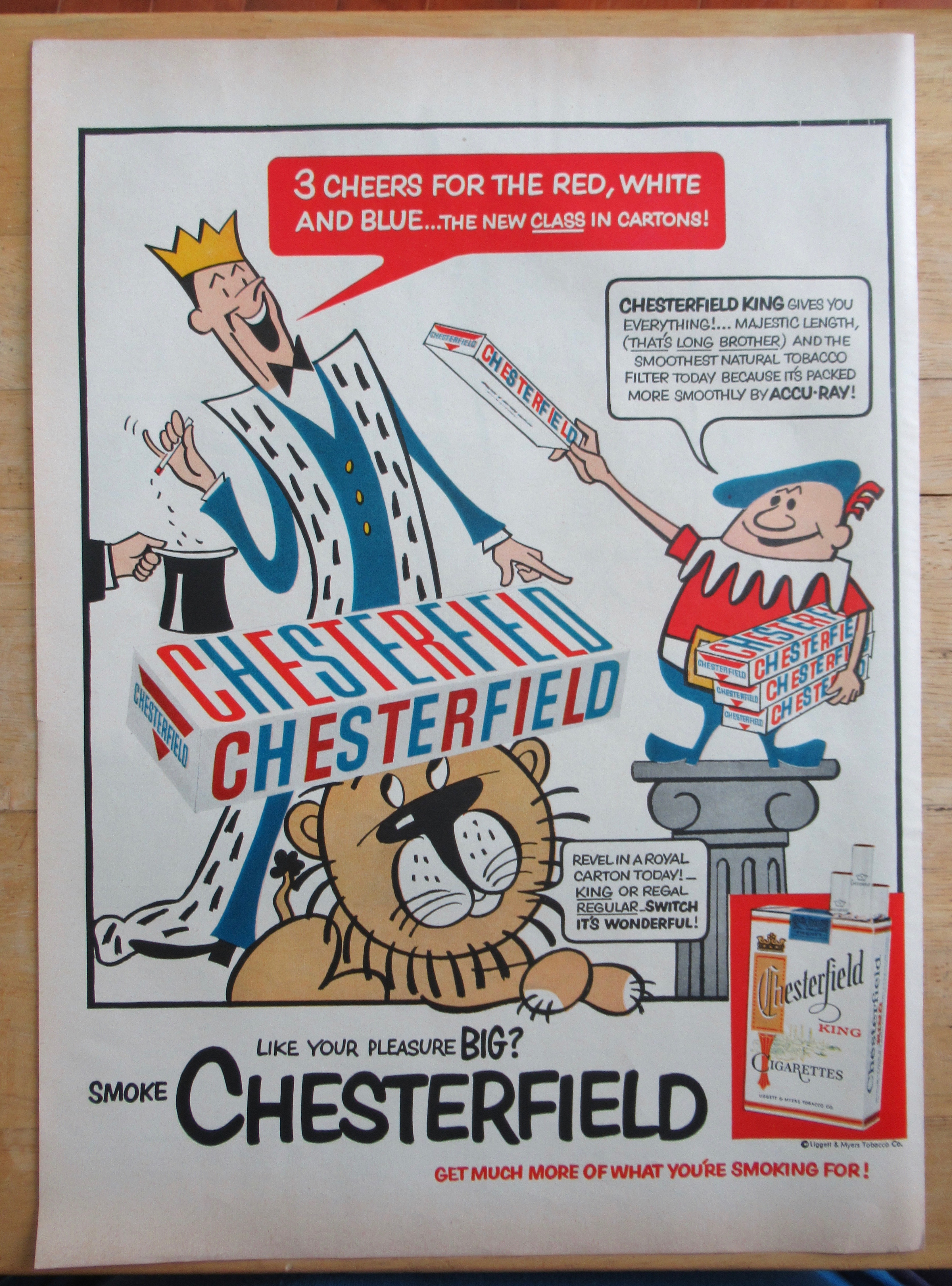 1957 Chesterfield Cigarettes with Chesterfield King