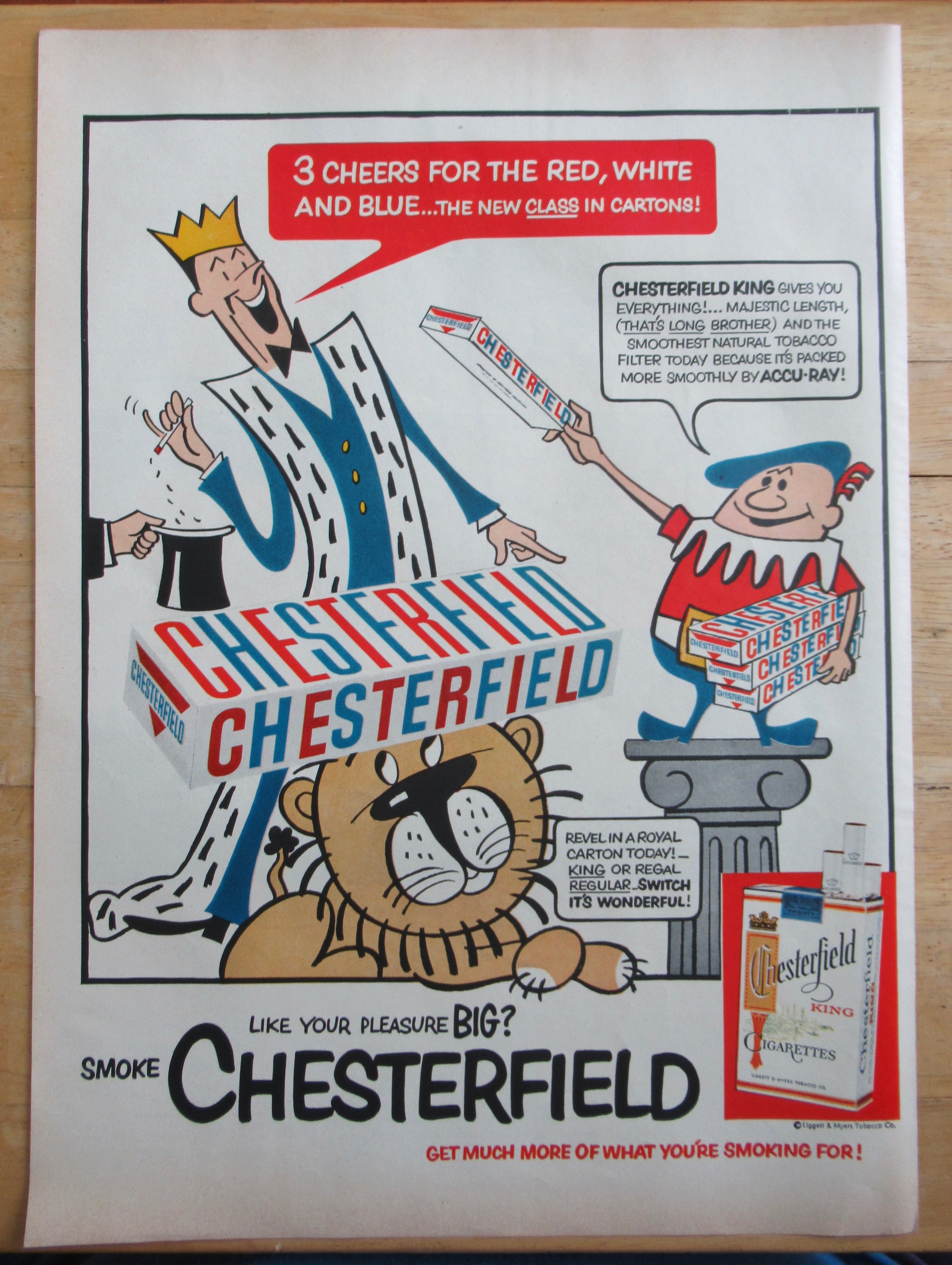 1957 Chesterfield Cigarettes with Chesterfield King