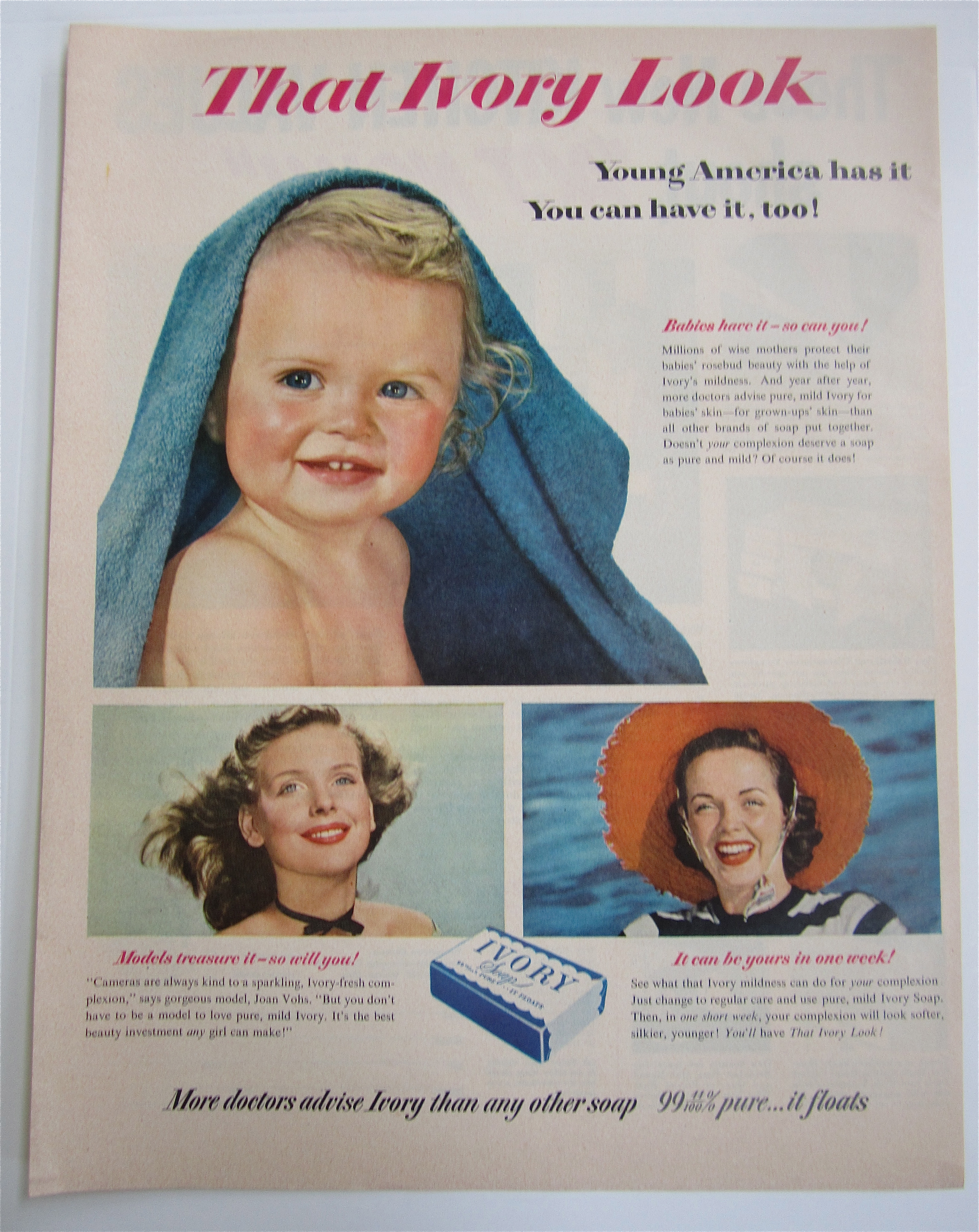 1950 Ivory Soap with Baby & Two Women