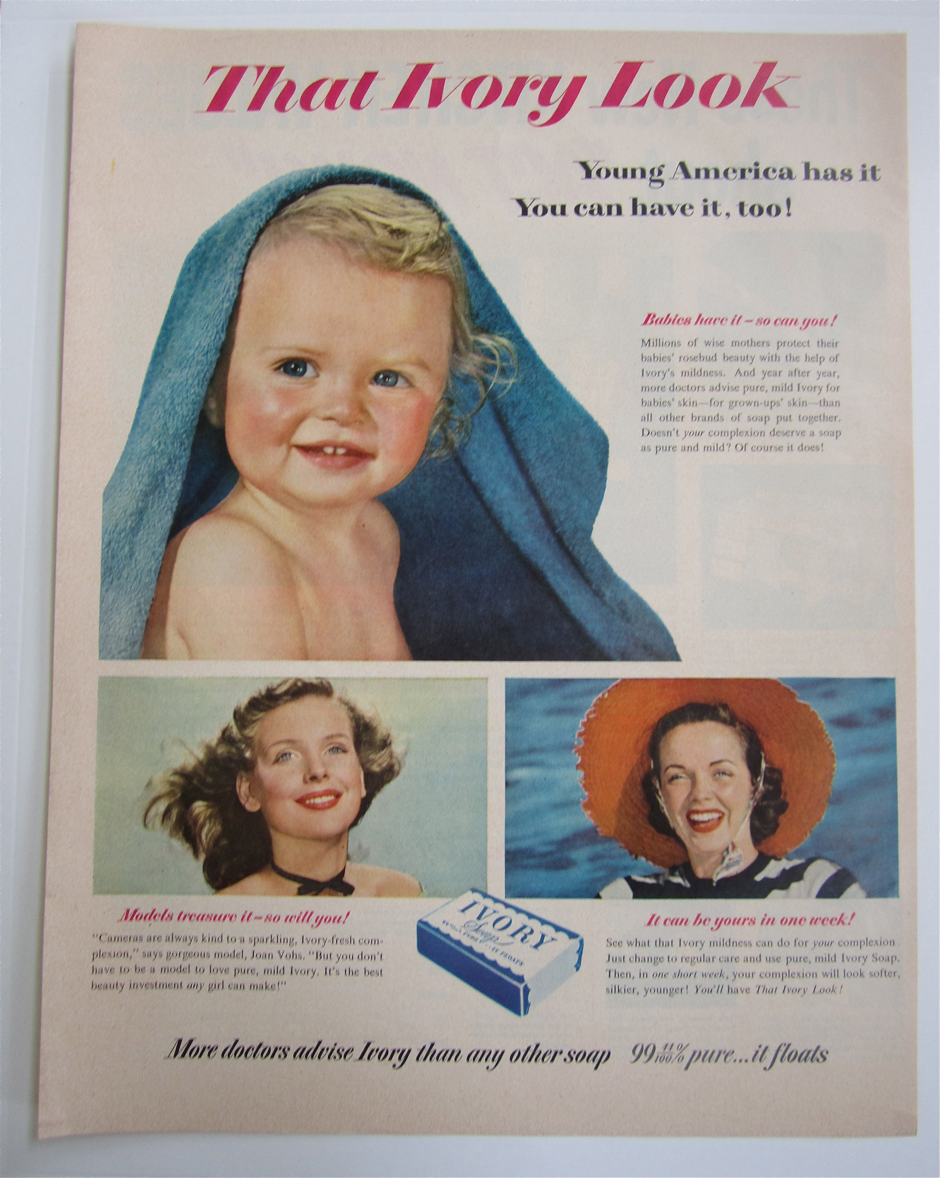 1950 Ivory Soap with Baby & Two Women