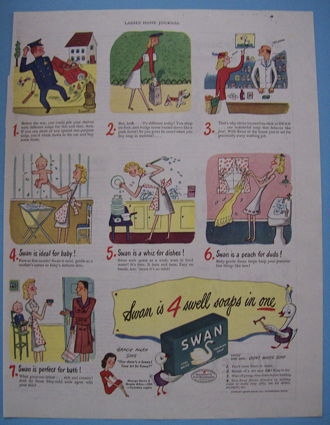 Vintage Ad: 1944 Swan Soap