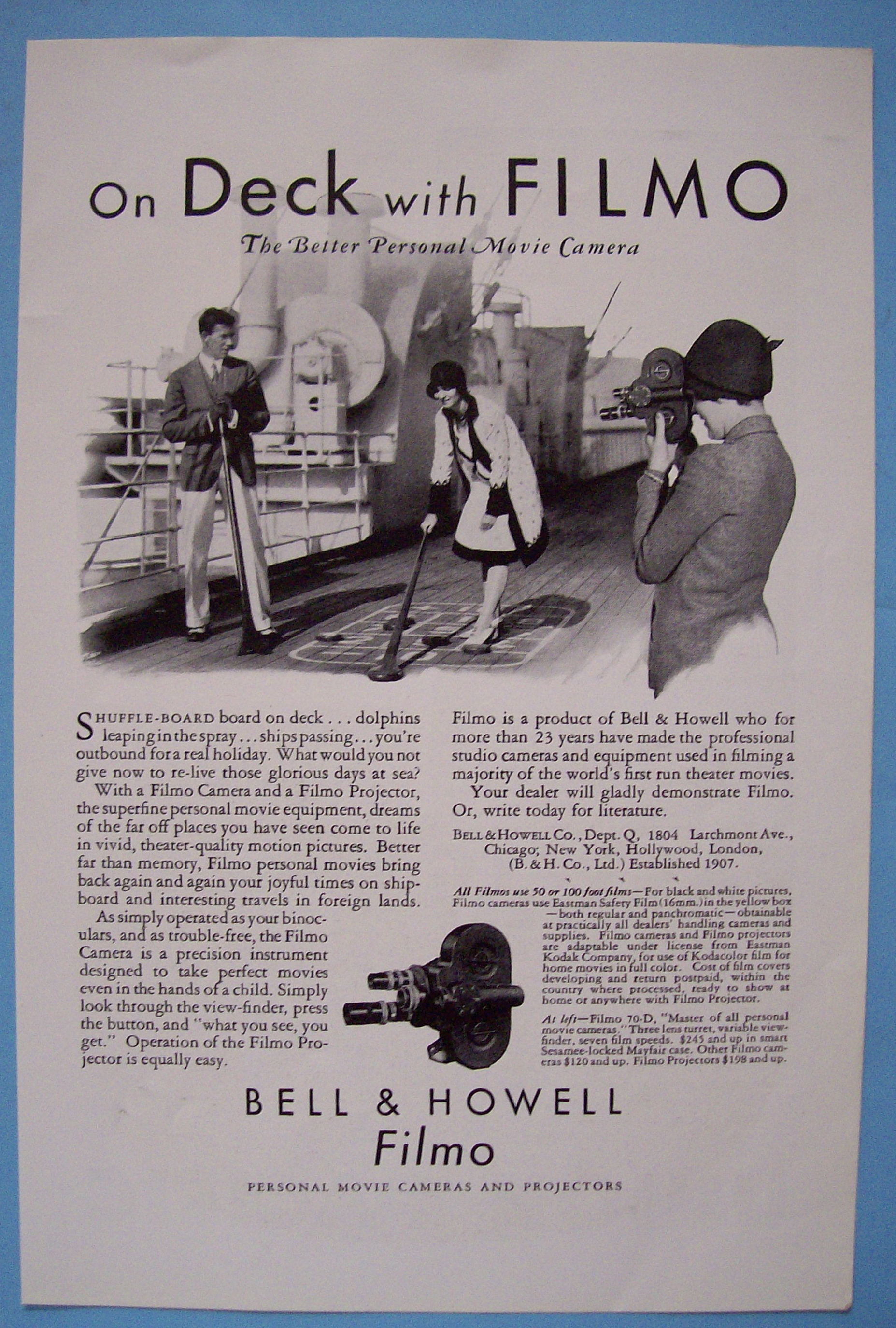 Vintage Ad: 1930 Bell & Howell Filmo