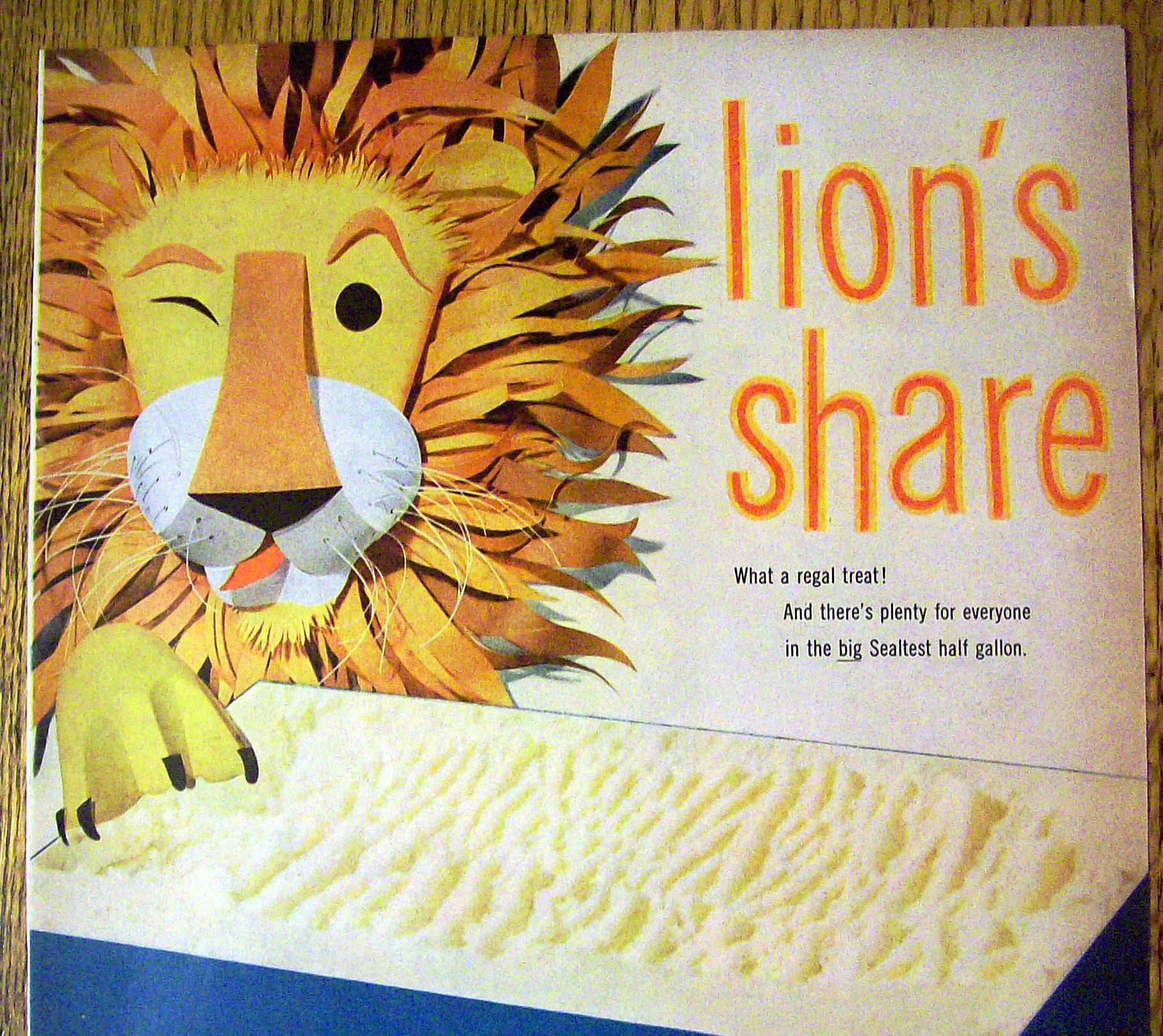 1955 Sealtest Ice Cream with Lion's Share
