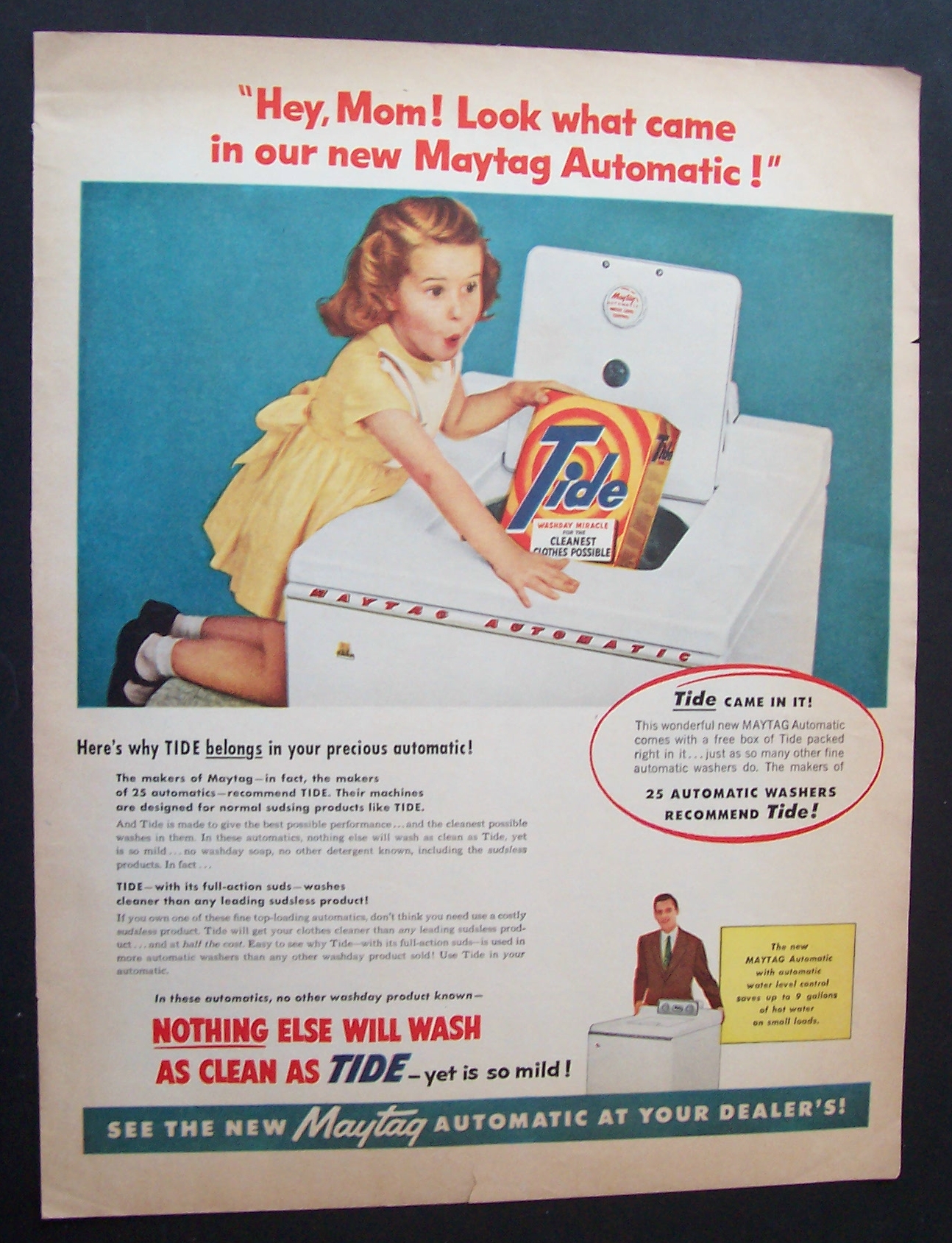 1955  Maytag  Automatic  &  Tide  Detergent