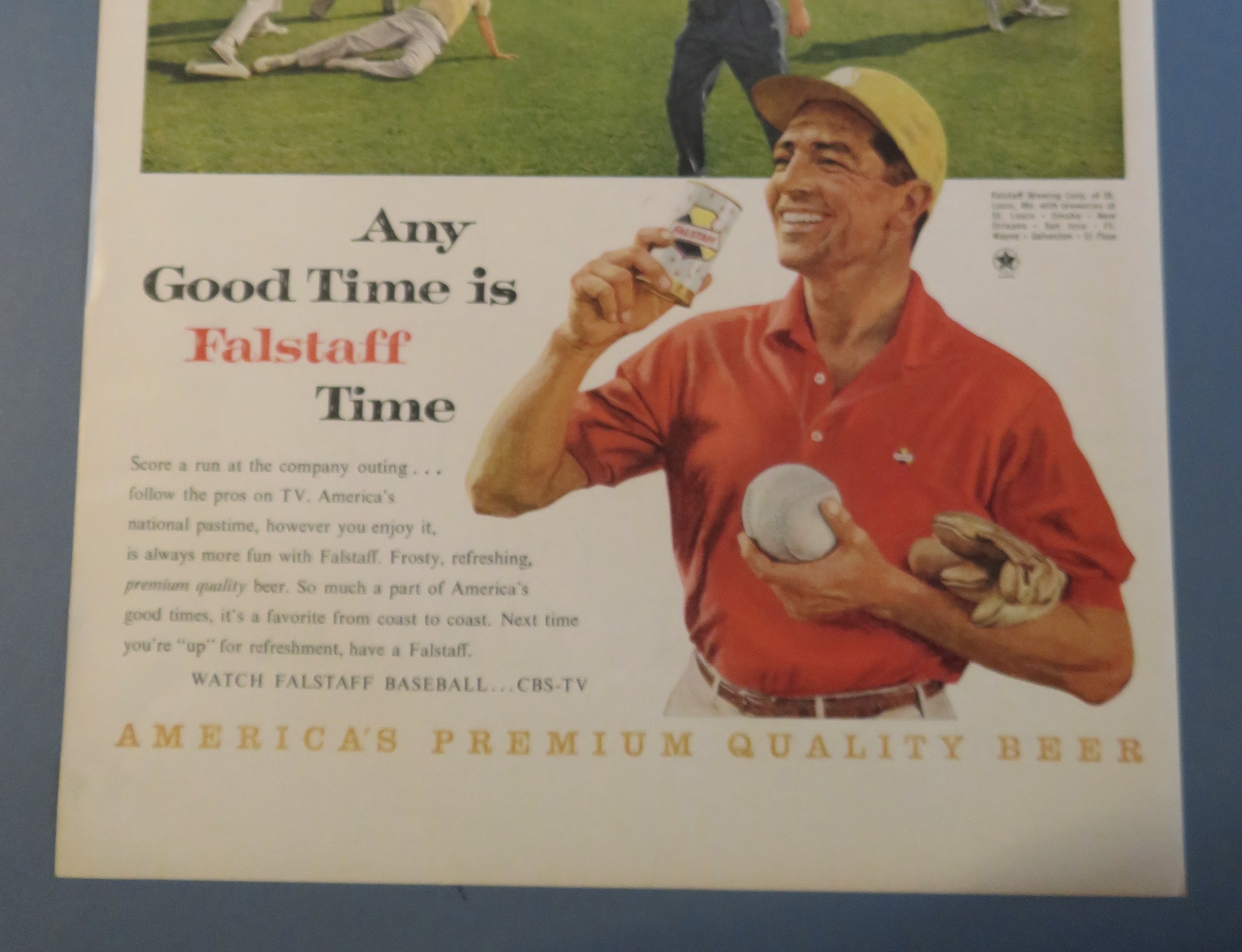 1960 Falstaff Beer with Man Drinking Beer