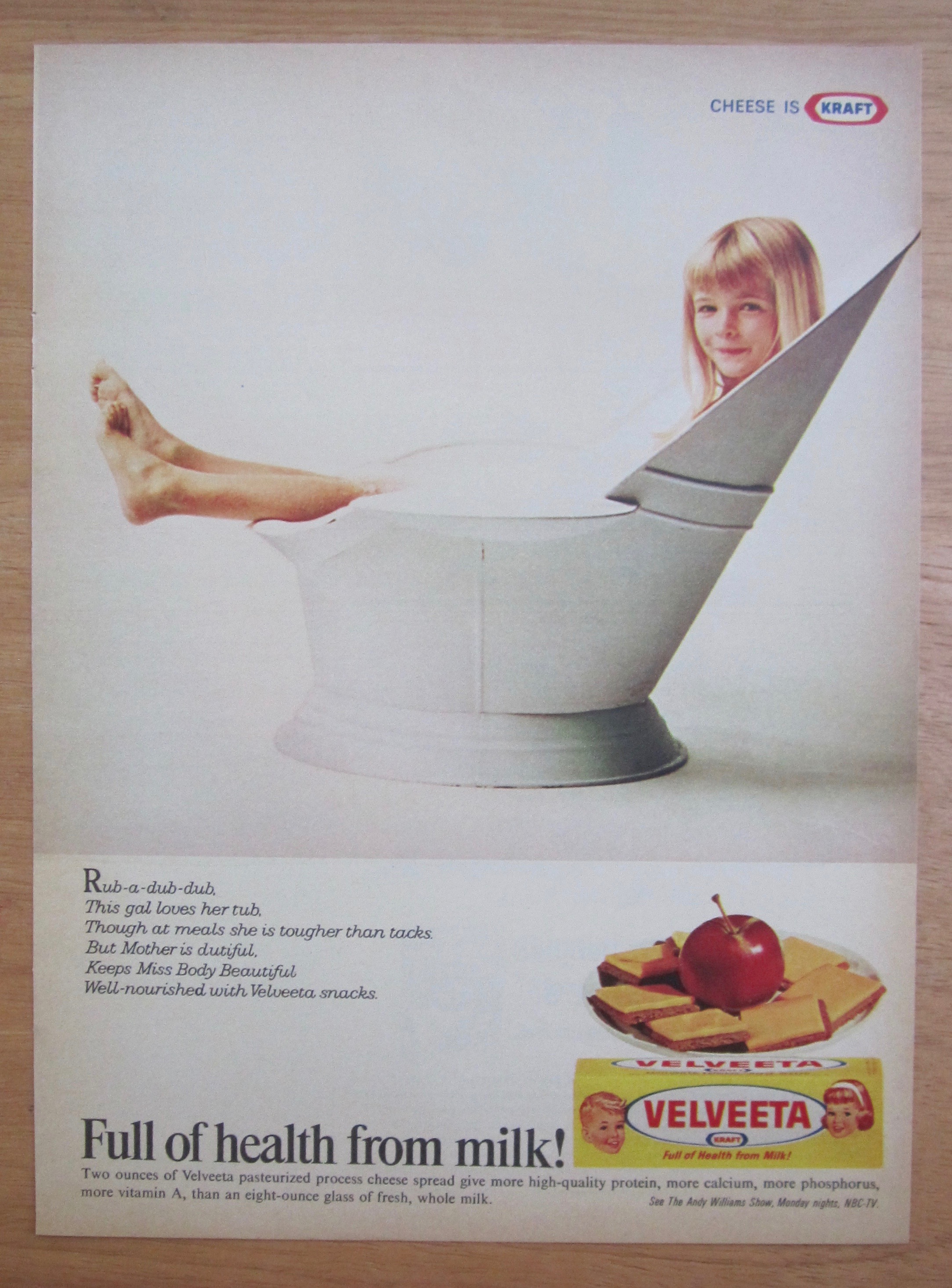1966 Velveeta Cheese with Rub A Dub Dub