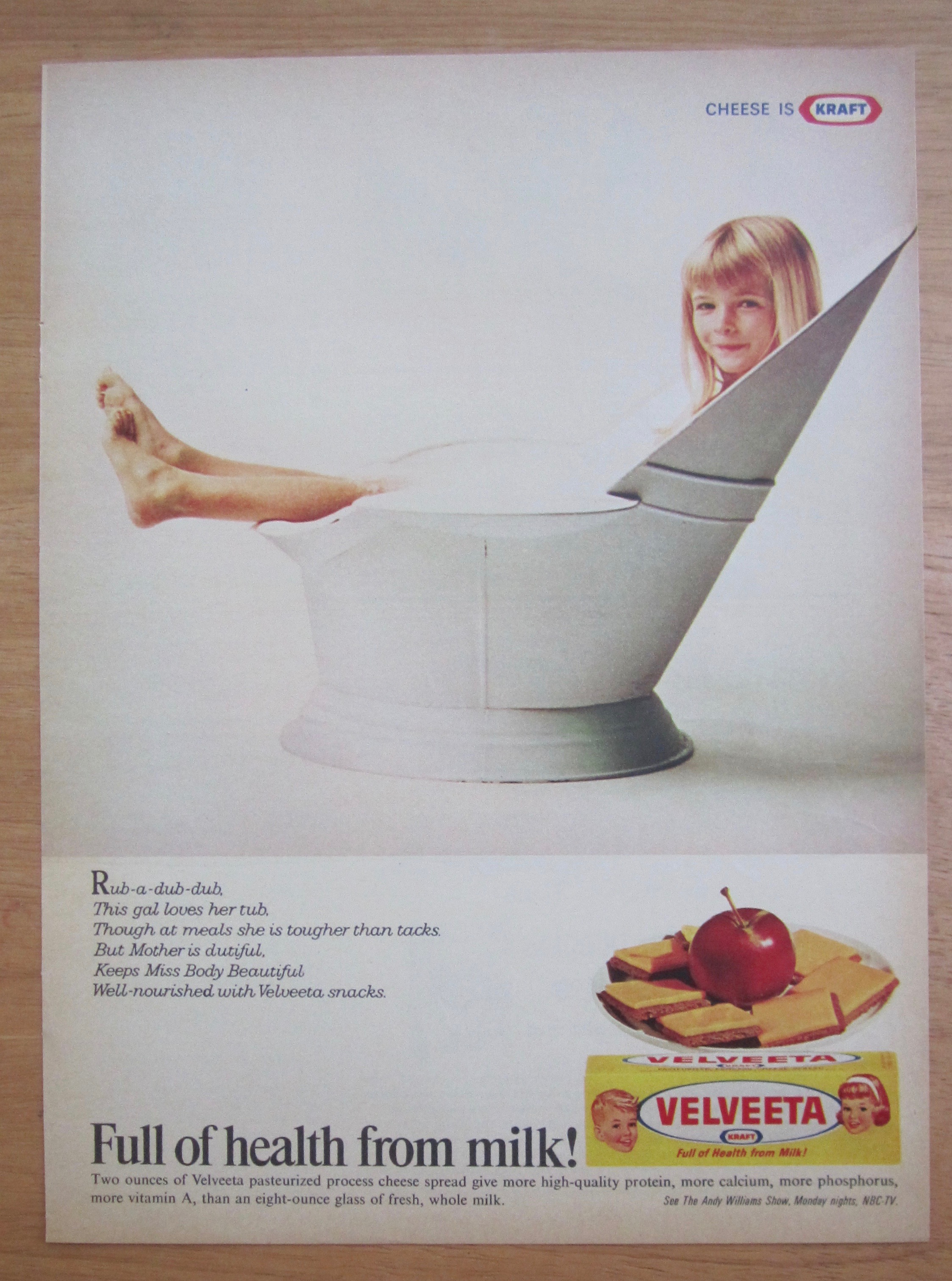 1966 Velveeta Cheese with Rub A Dub Dub