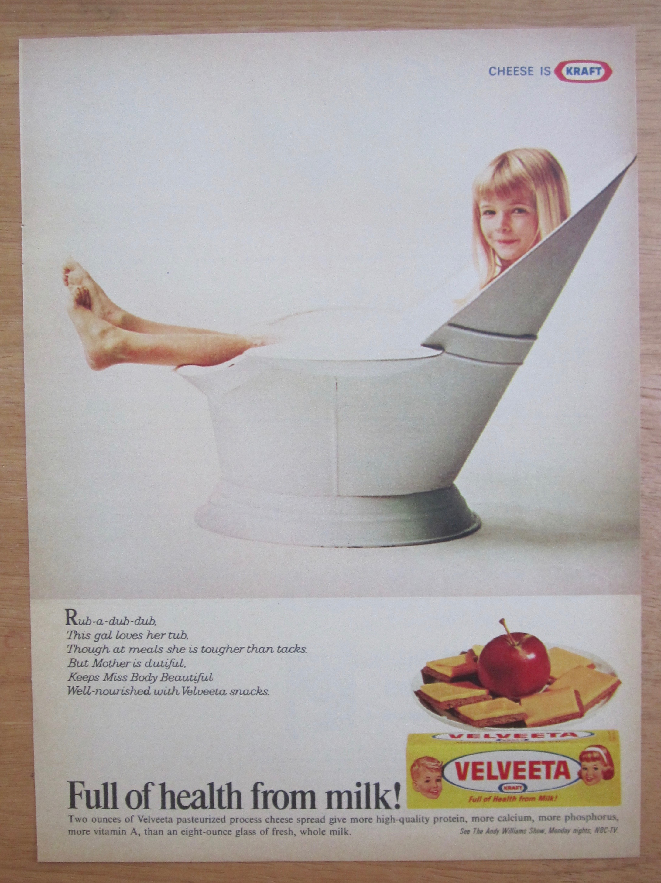 1966 Velveeta Cheese with Rub A Dub Dub