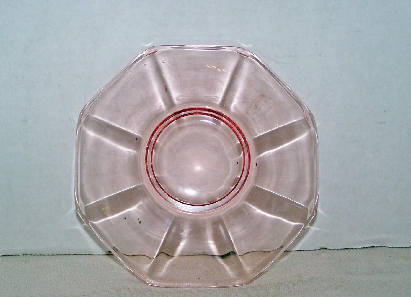 Transparent Pink Glass Saucer