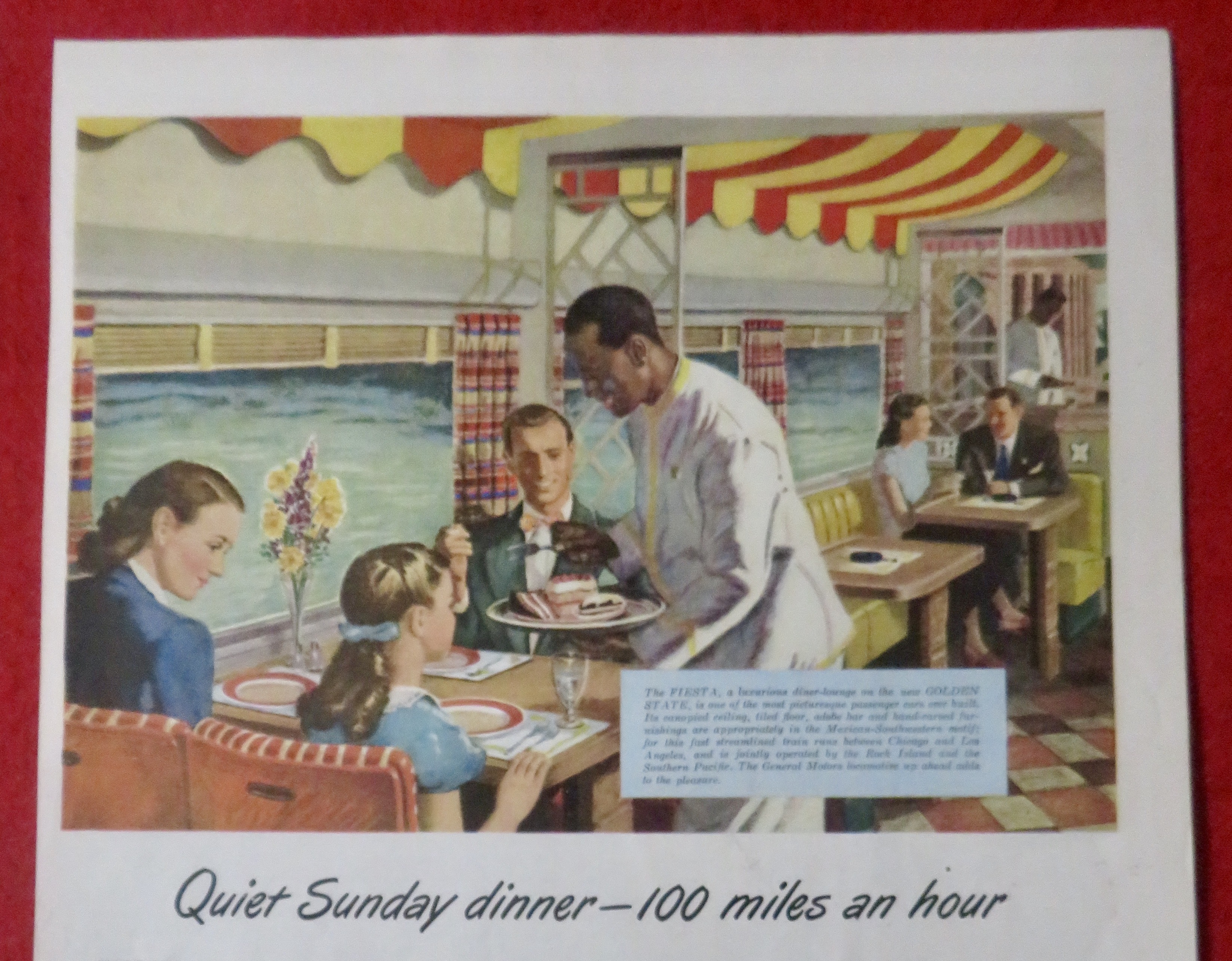 1948 General Motors Locomotive with Quiet Sunday Dinner