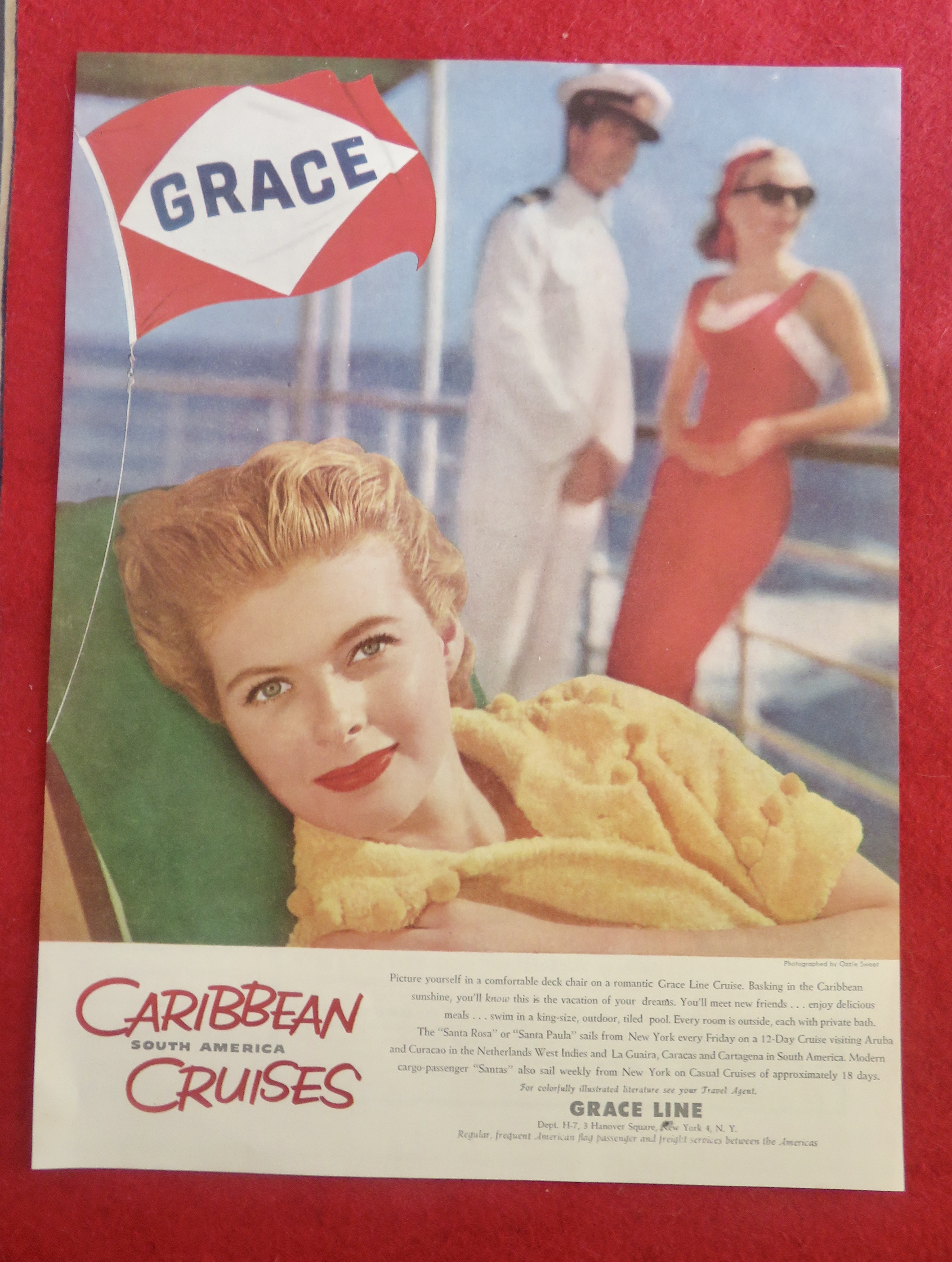 1950's Grace Line with Lovely Woman Smiling