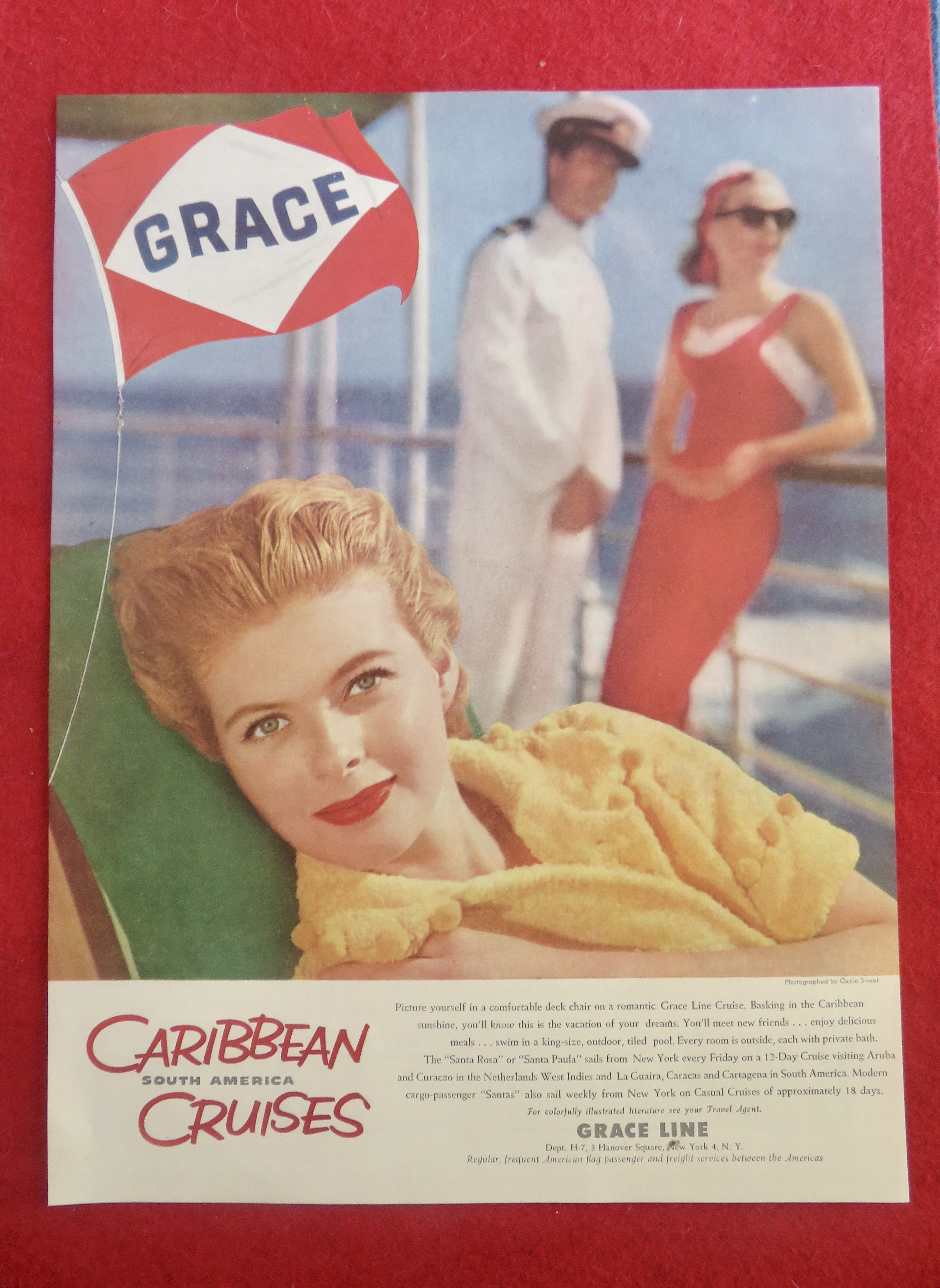 1950's Grace Line with Lovely Woman Smiling