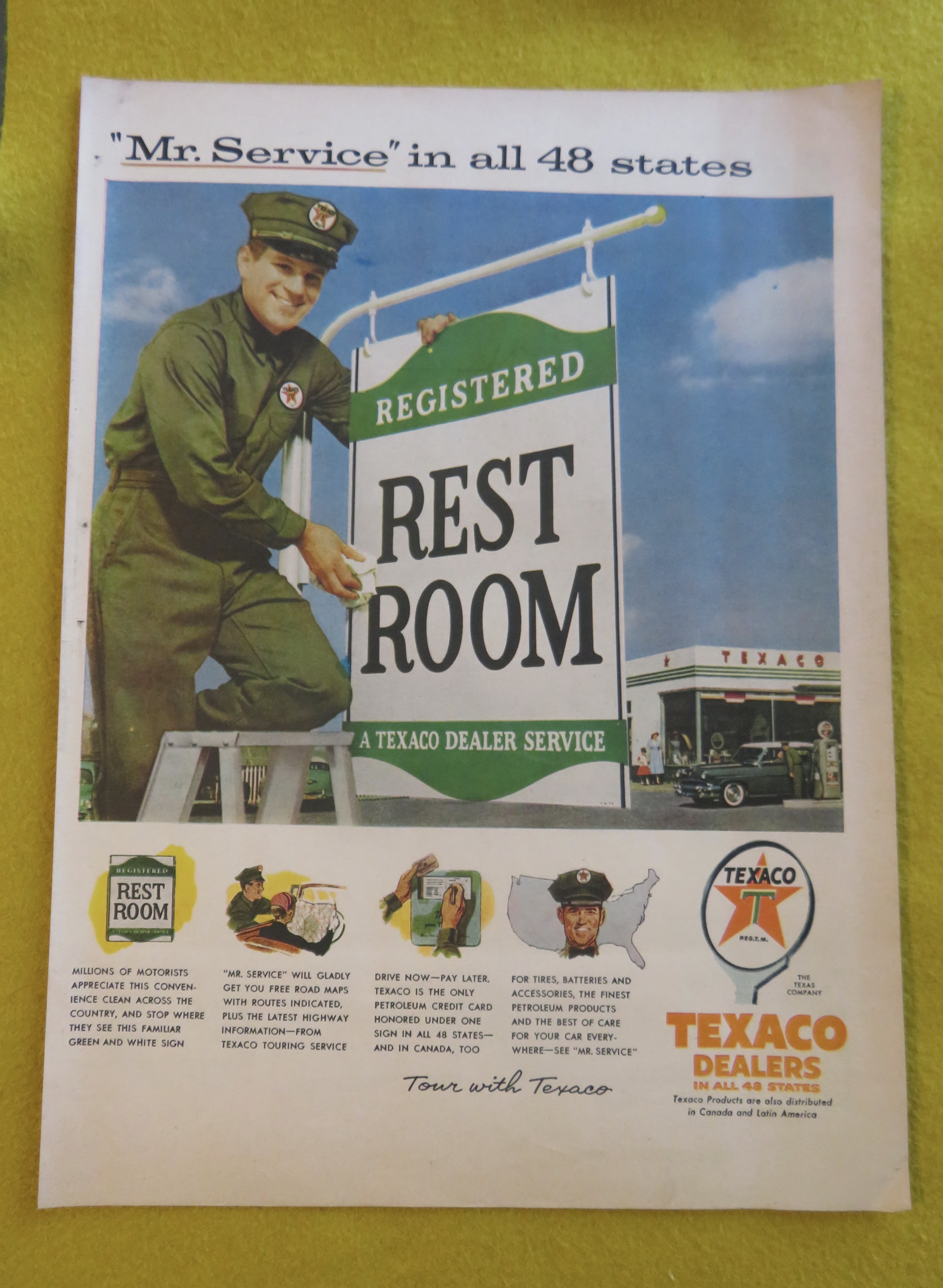1956 Texaco Dealer with Registered Rest Room