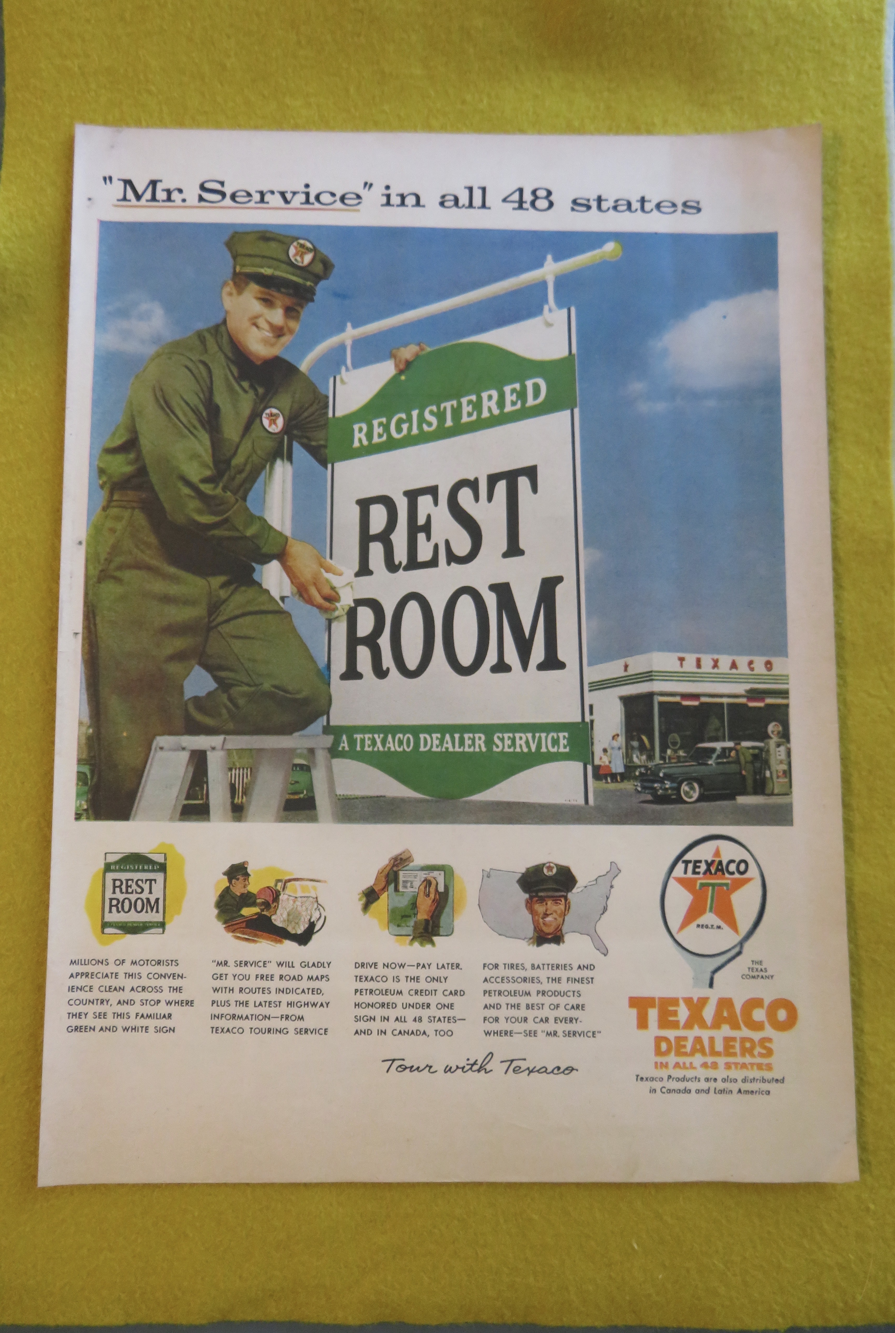 1956 Texaco Dealer with Registered Rest Room