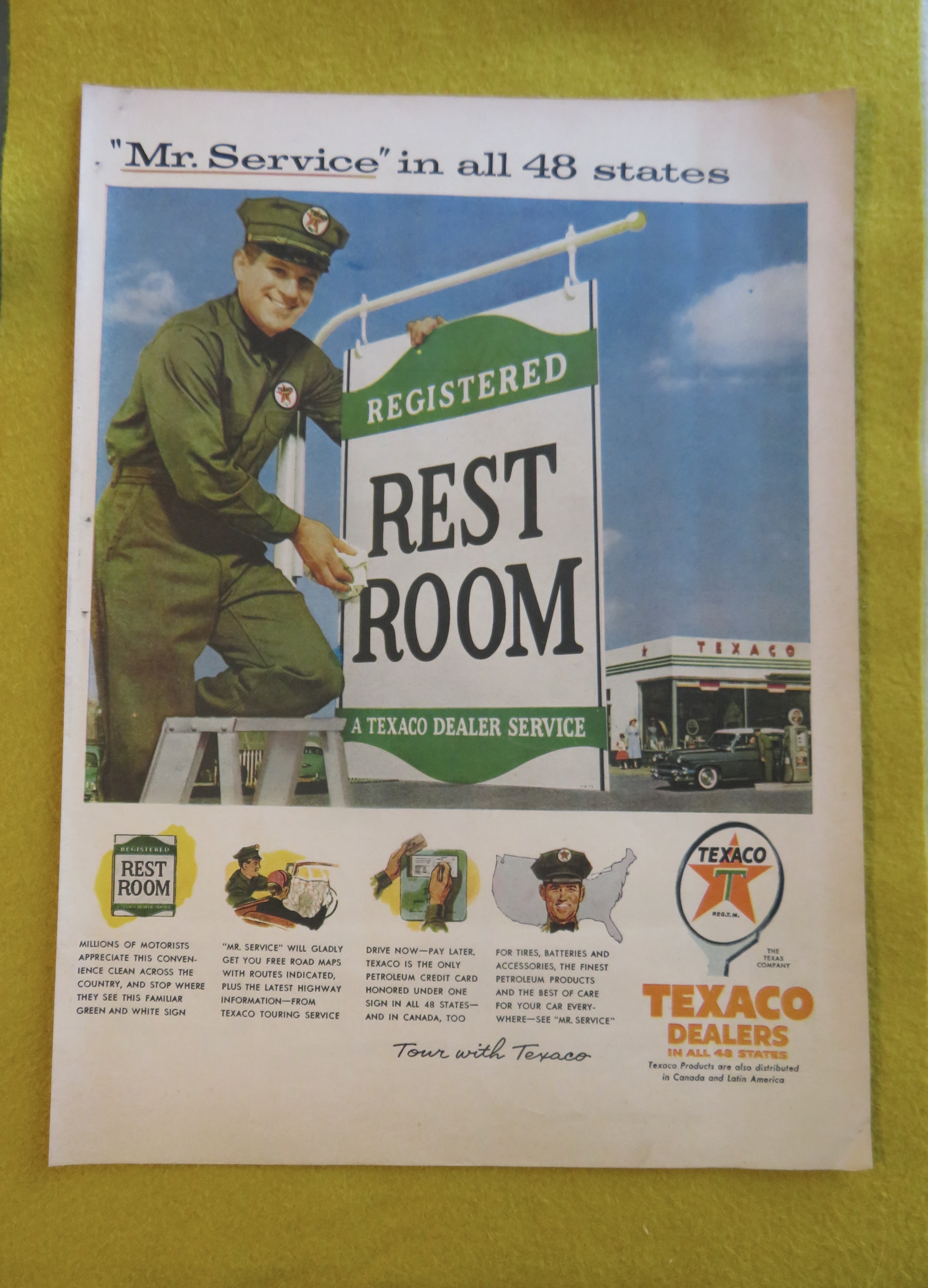 1956 Texaco Dealer with Registered Rest Room