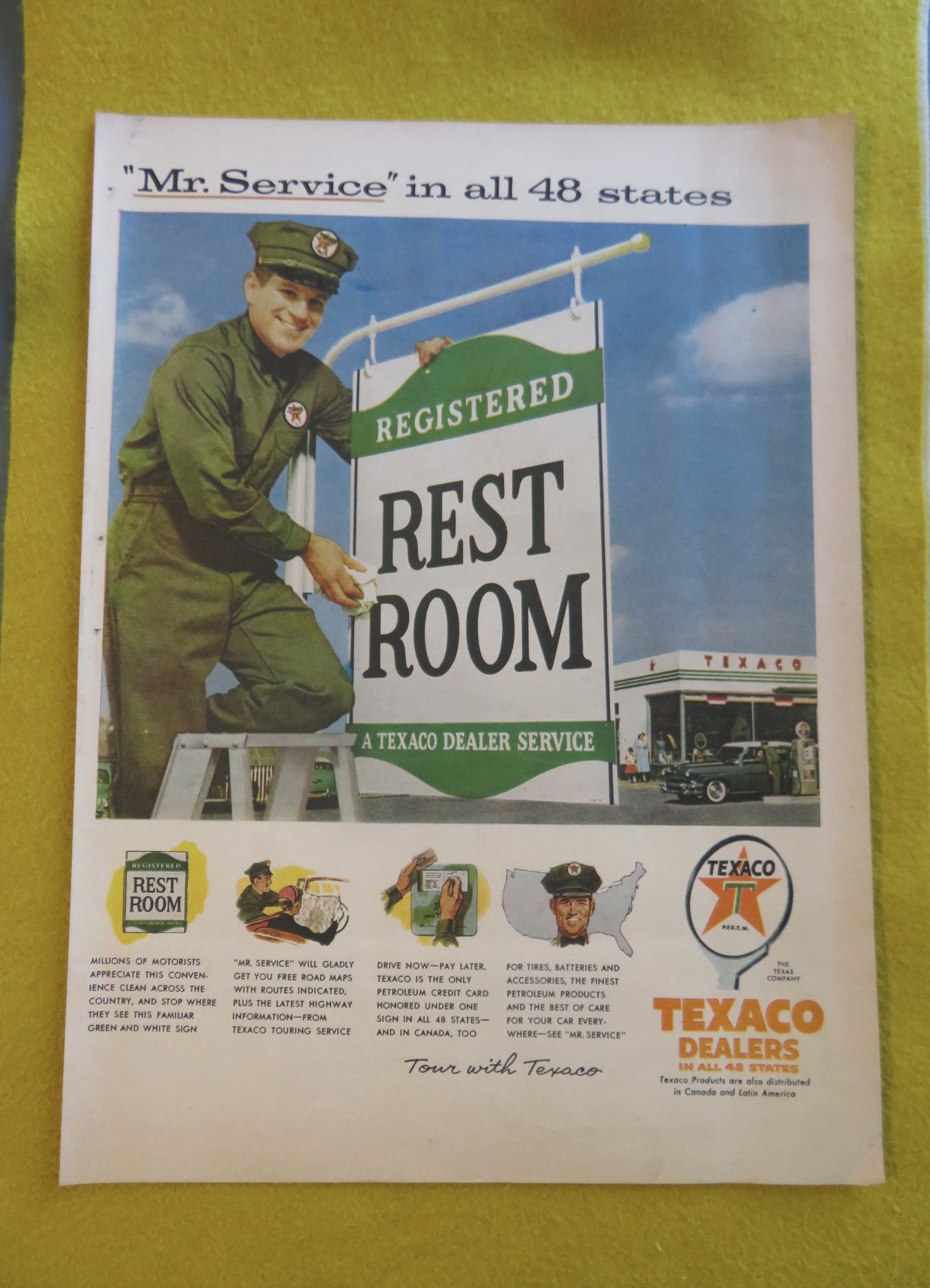 1956 Texaco Dealer with Registered Rest Room