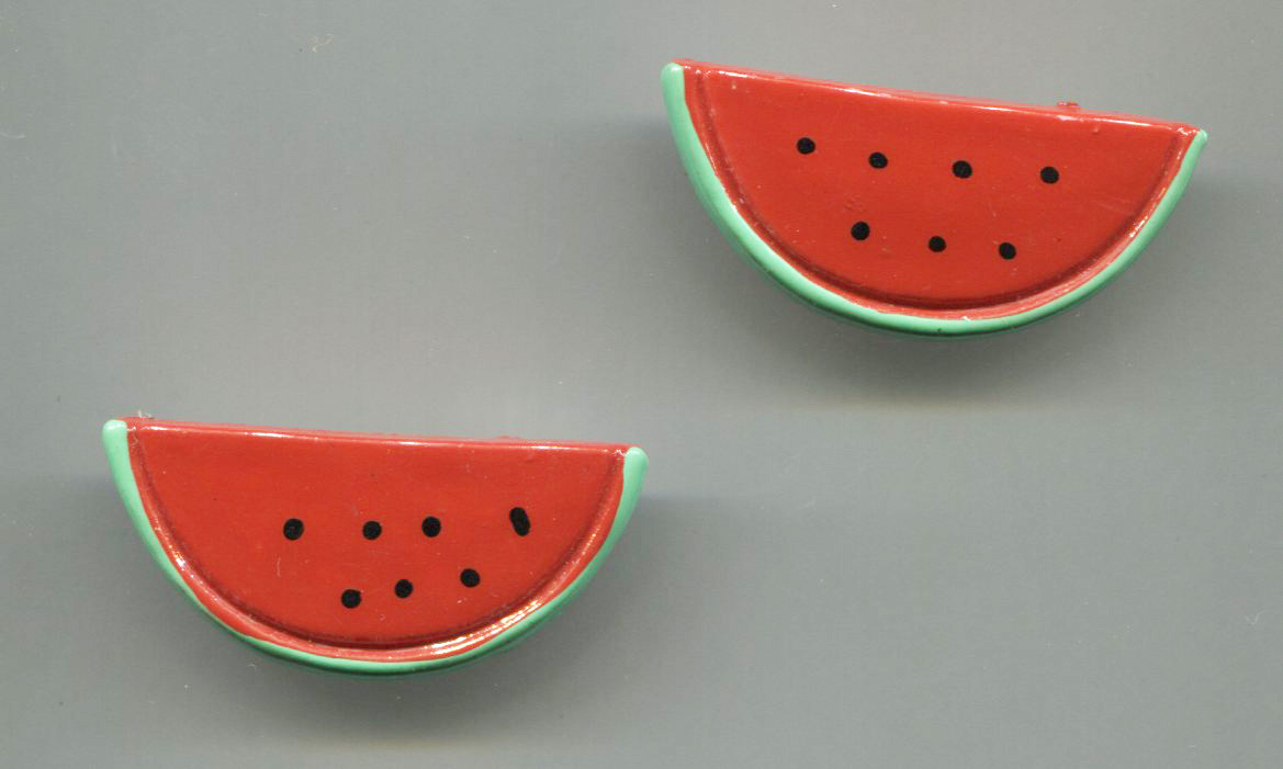 Pair Of Plastic Watermelon Scatter Pins