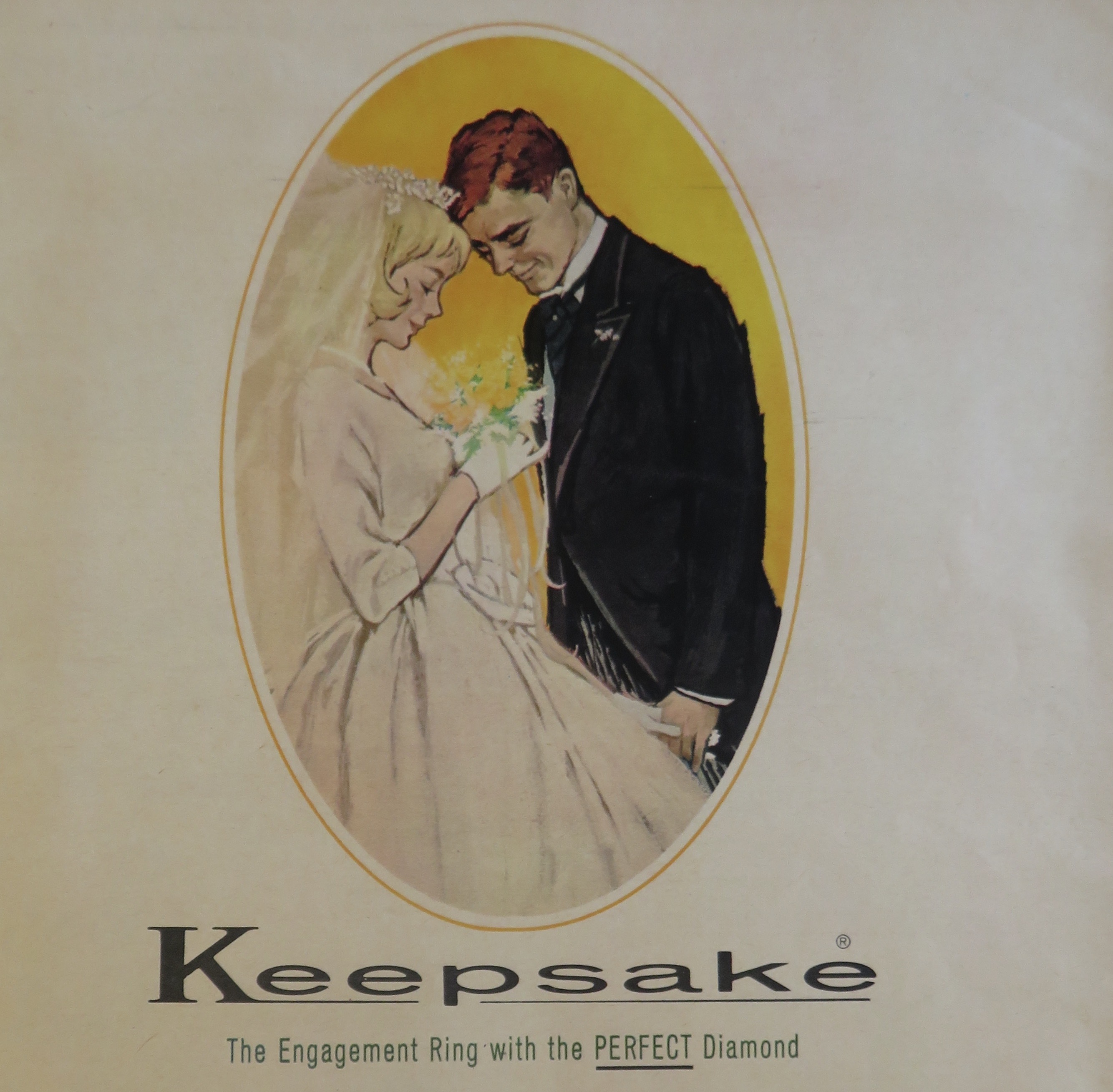 1961 Keepsake Rings with Bride & Groom