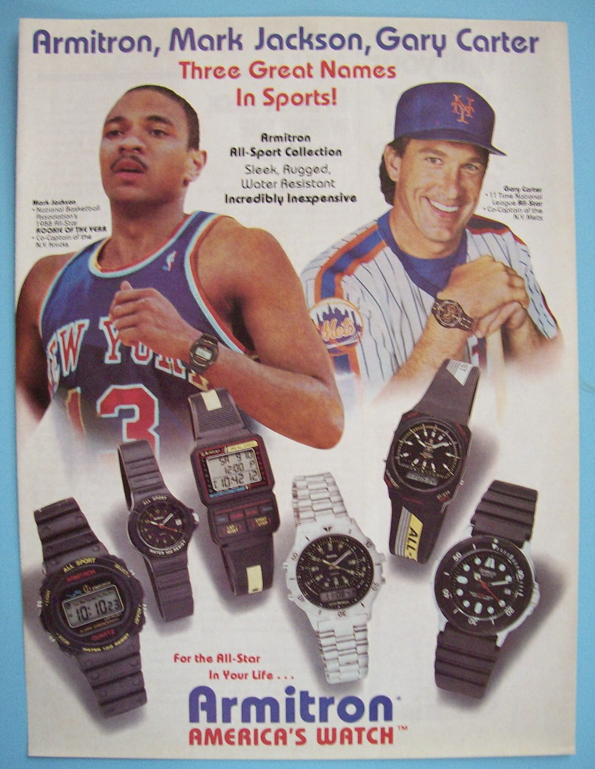 Vintage Ad: 1988 Armitron Watch w/Jackson & Carter