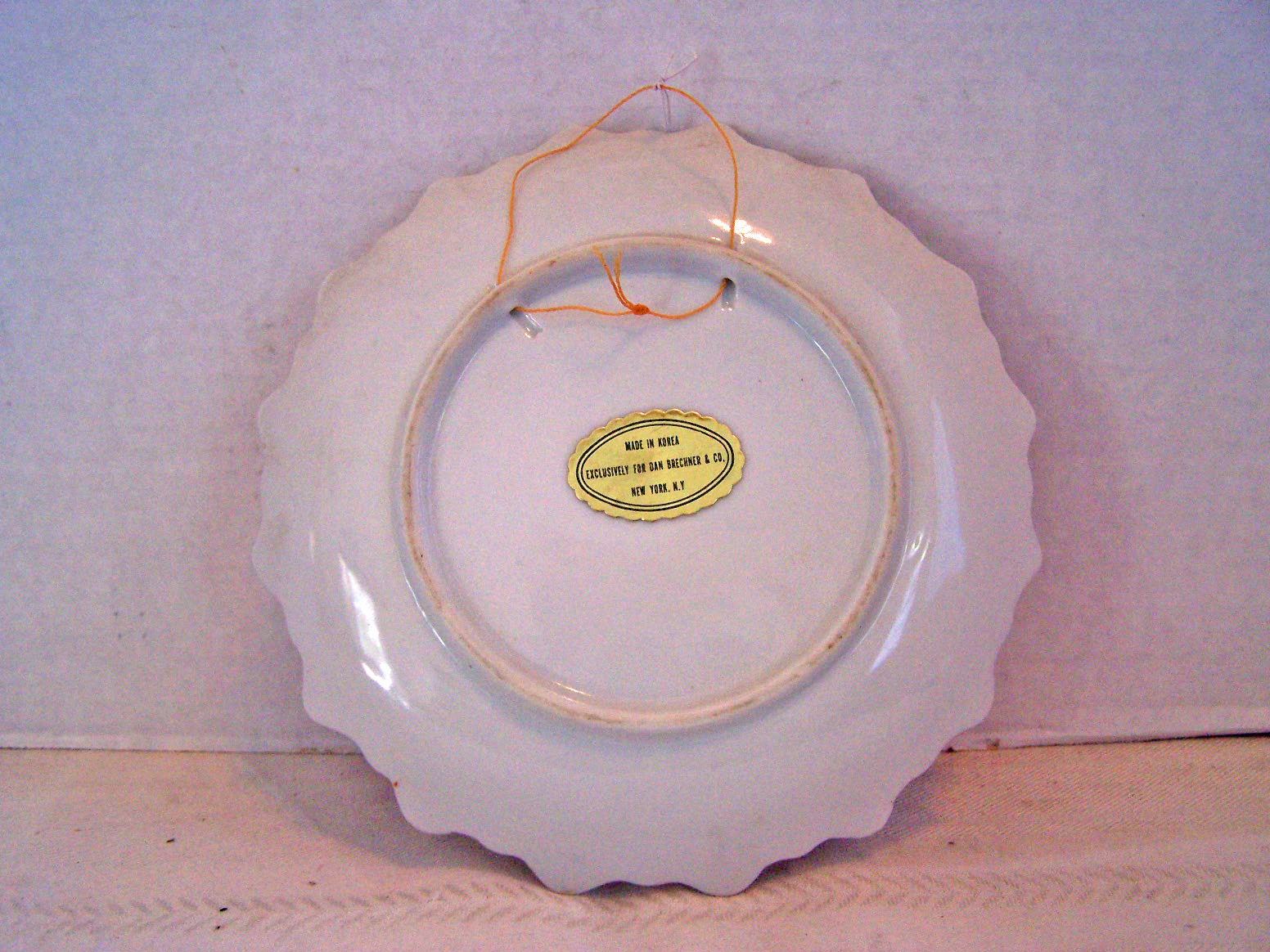 Decorative Plate with 2 Colorful Birds, Made in Korea