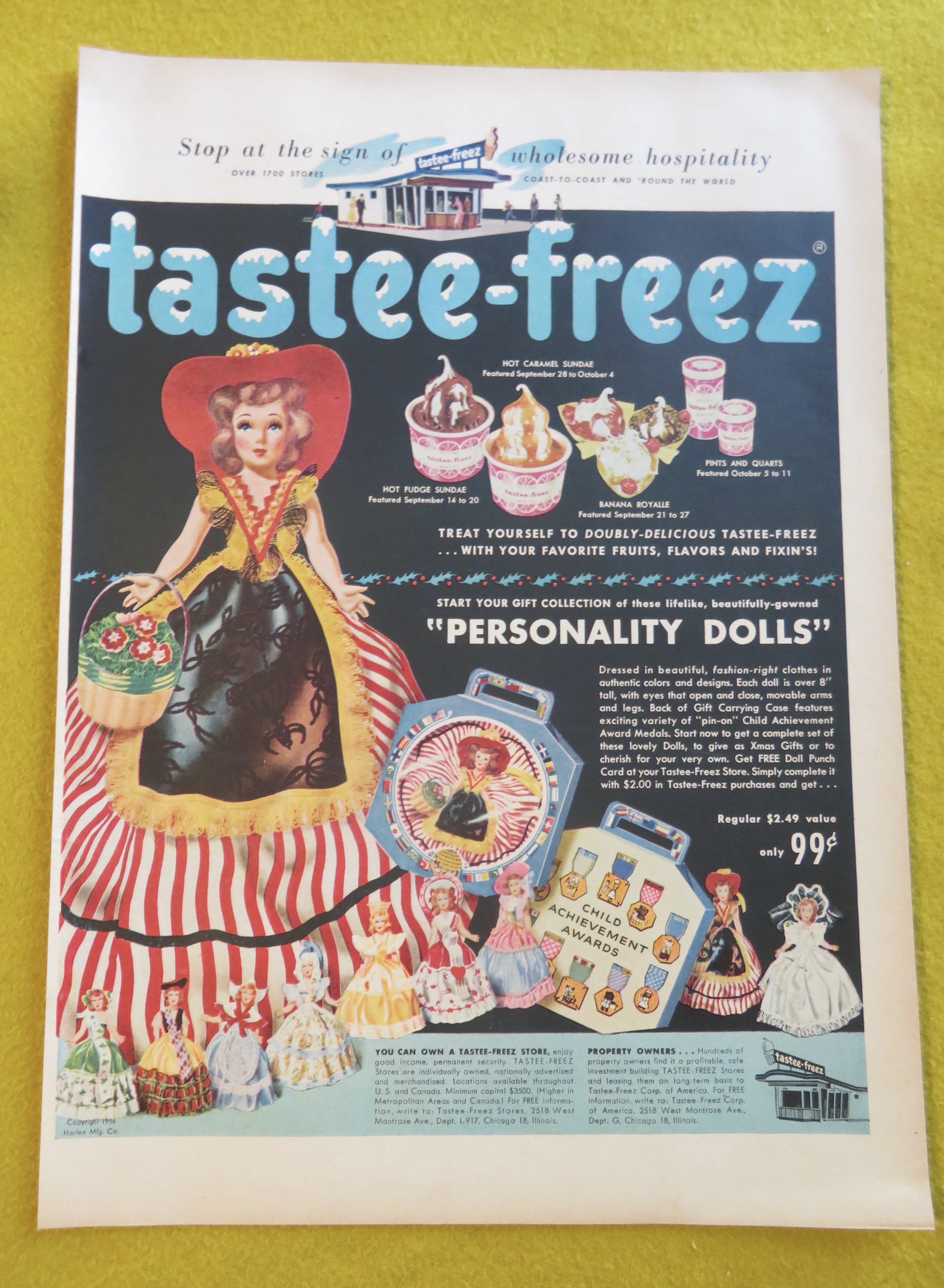 1956 Tastee Freez with a Variety of Personality Dolls