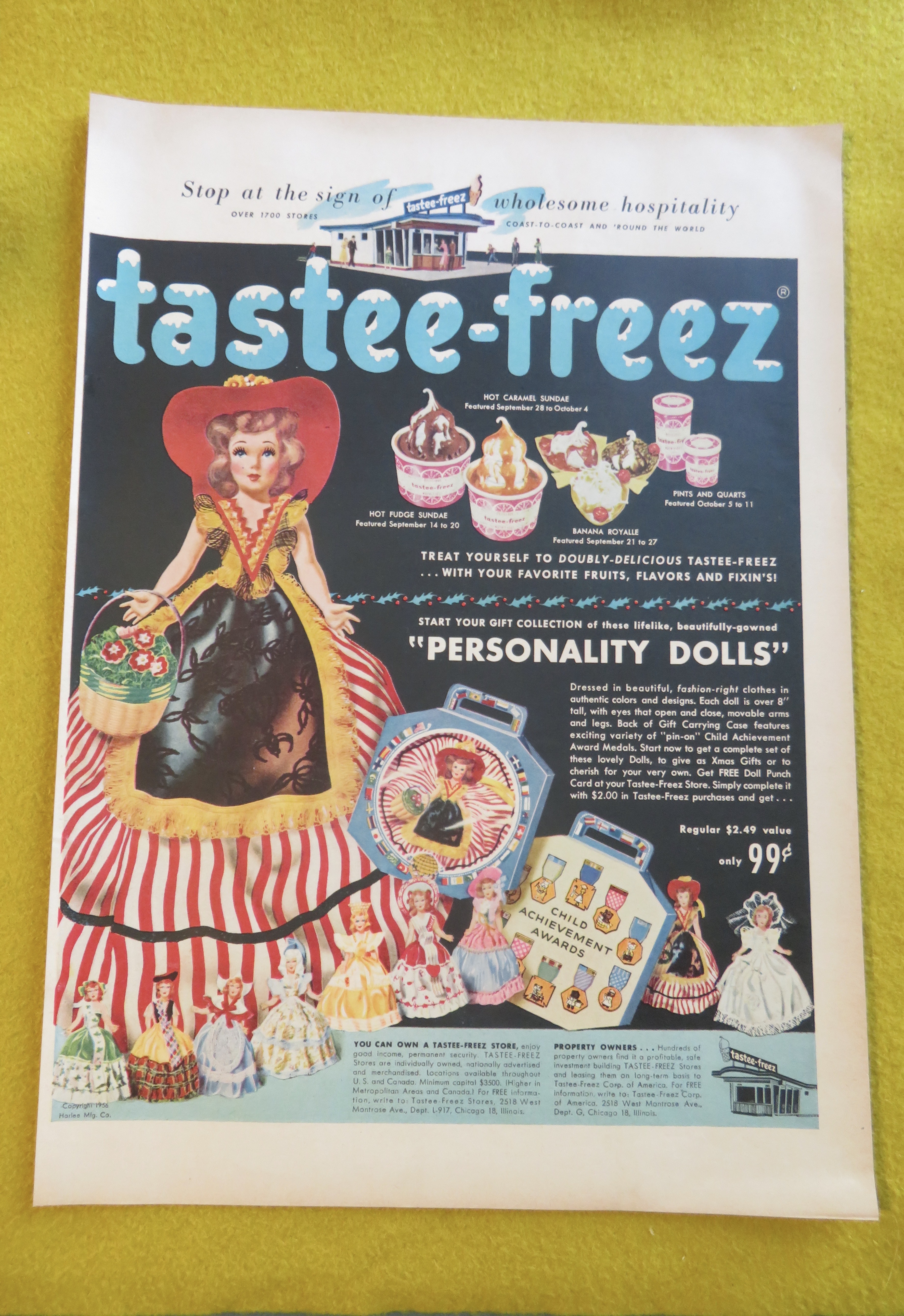 1956 Tastee Freez with a Variety of Personality Dolls