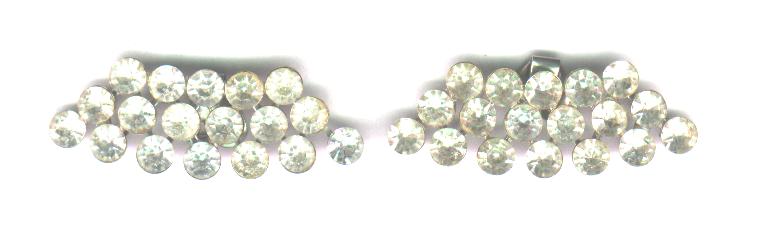 Pair Rhinestone Shoe Clips