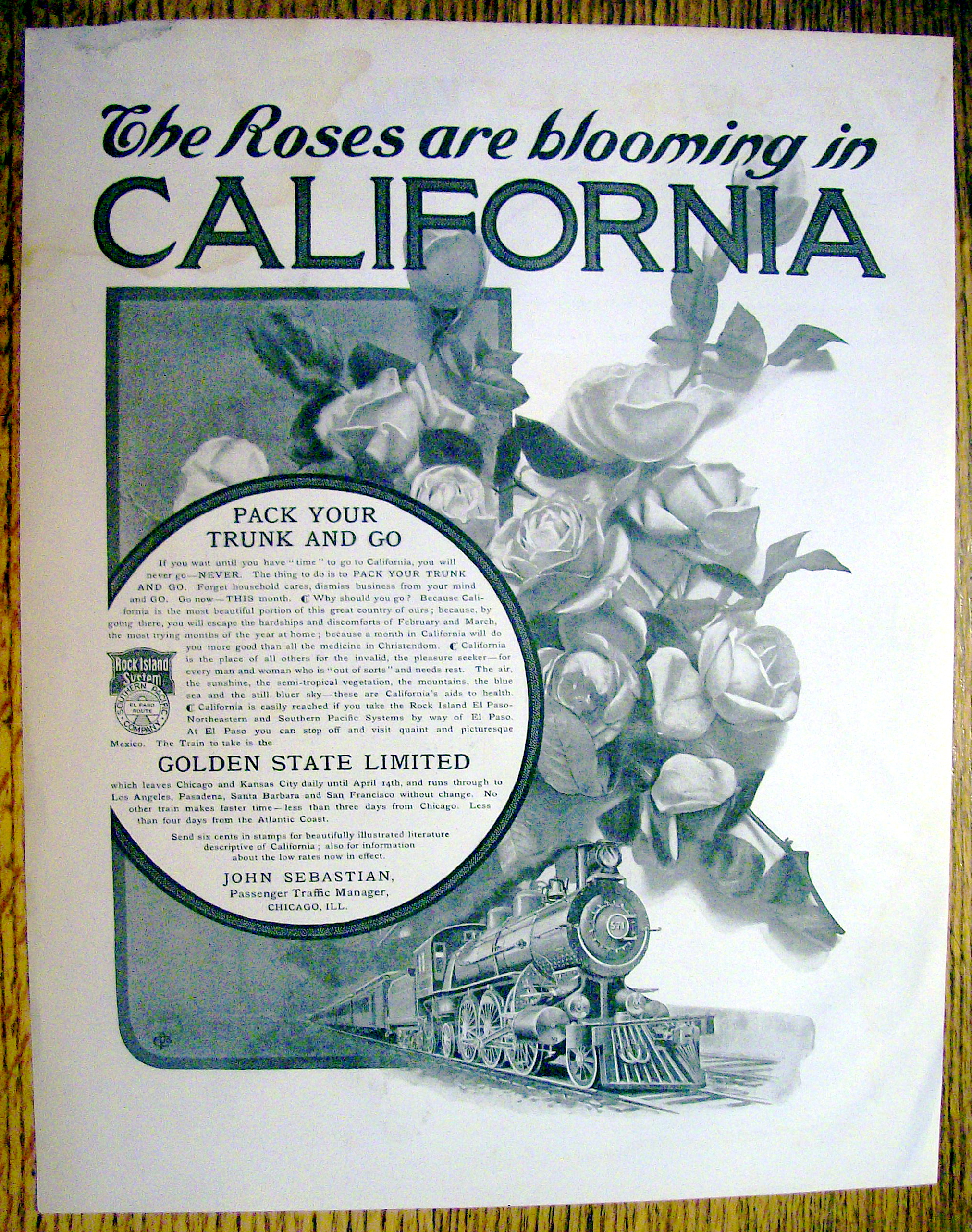 Vintage Ad: 1904 Golden State Limited