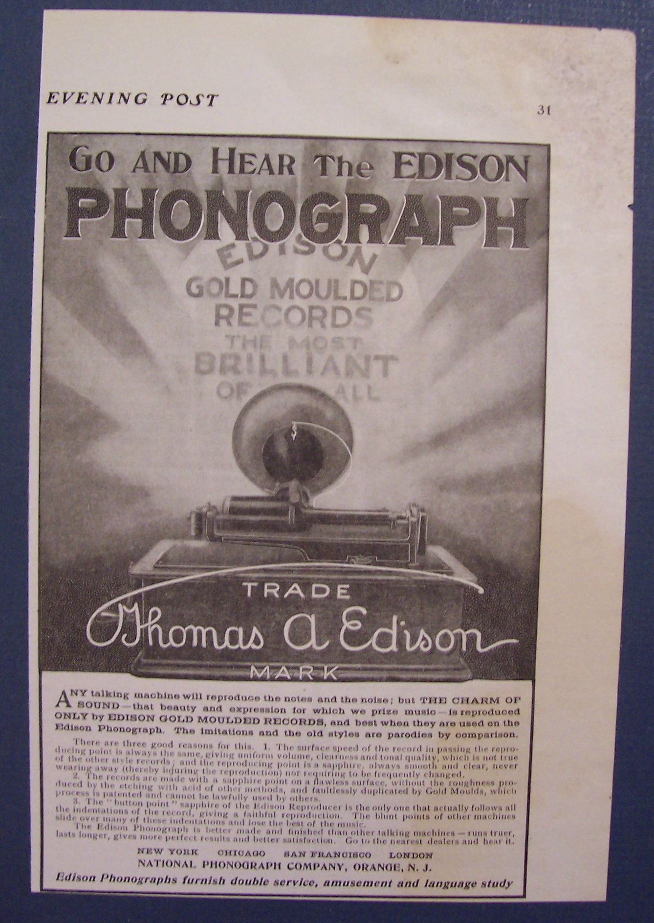 1904  The  Edison  Phonograph