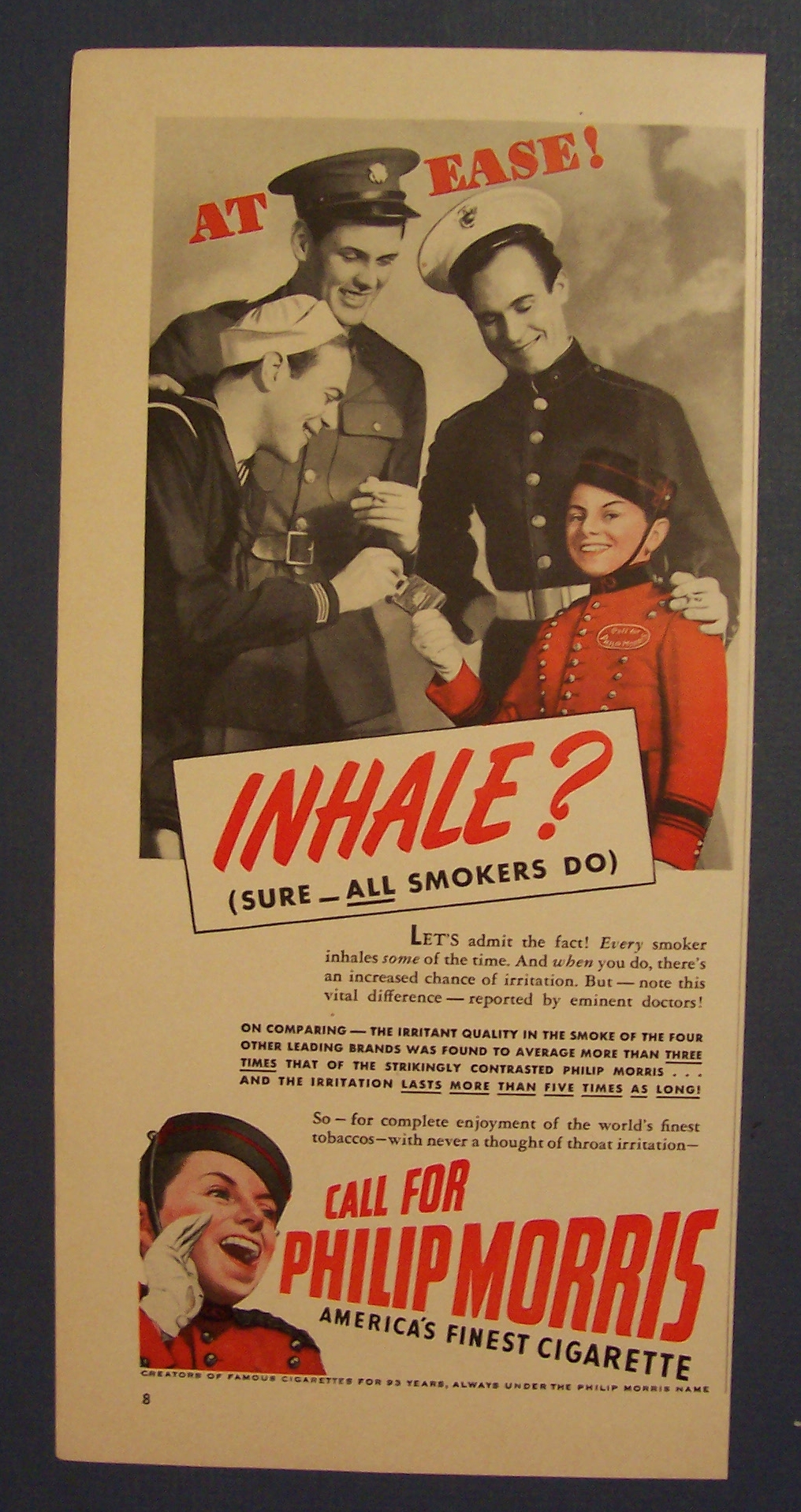 Vintage Ad: 1941 Philip Morris Cigarettes w/ Bellboy