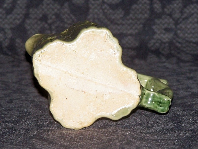 Green Ribbed Creamer