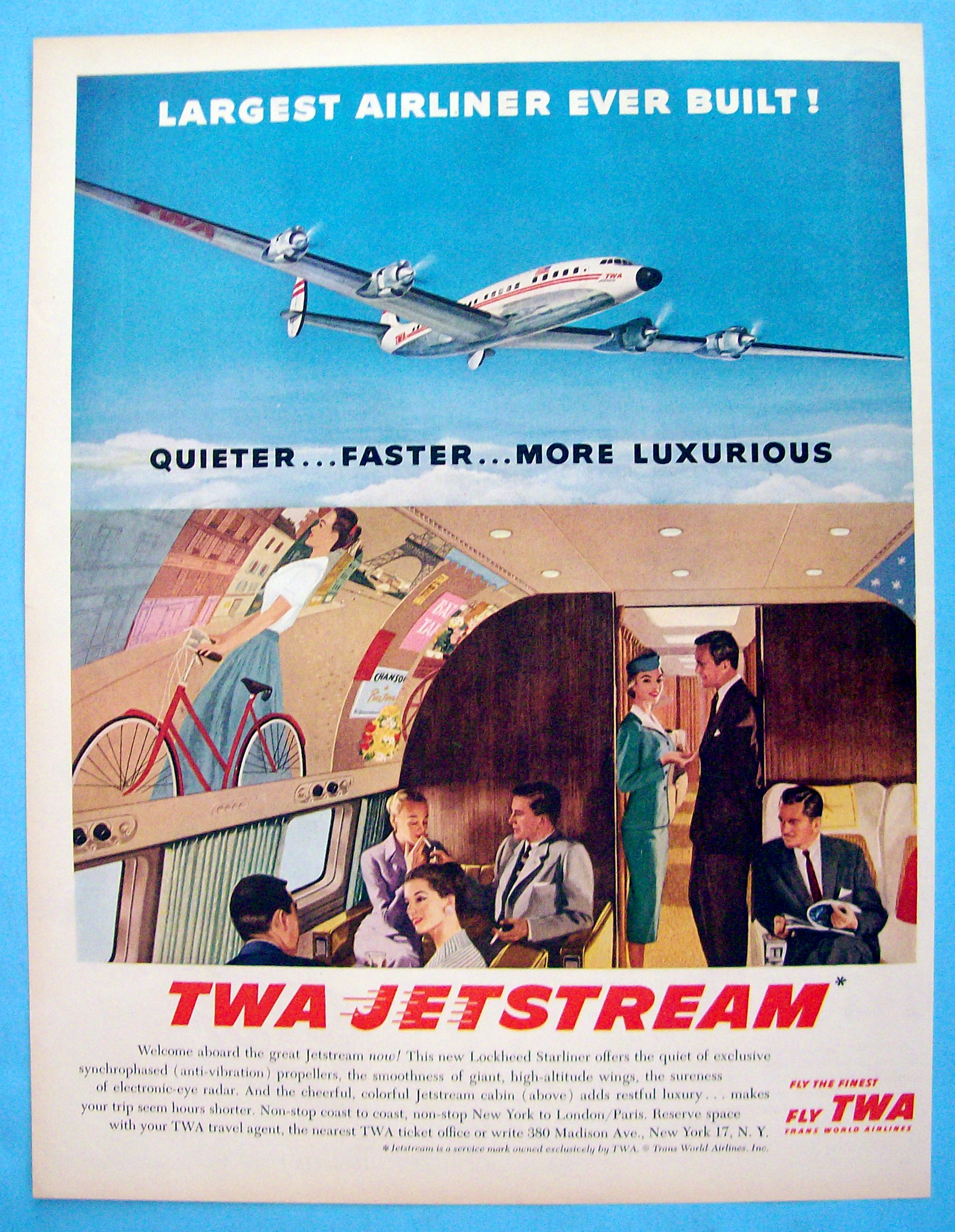 Vintage Ad: 1957 TWA Jetstream