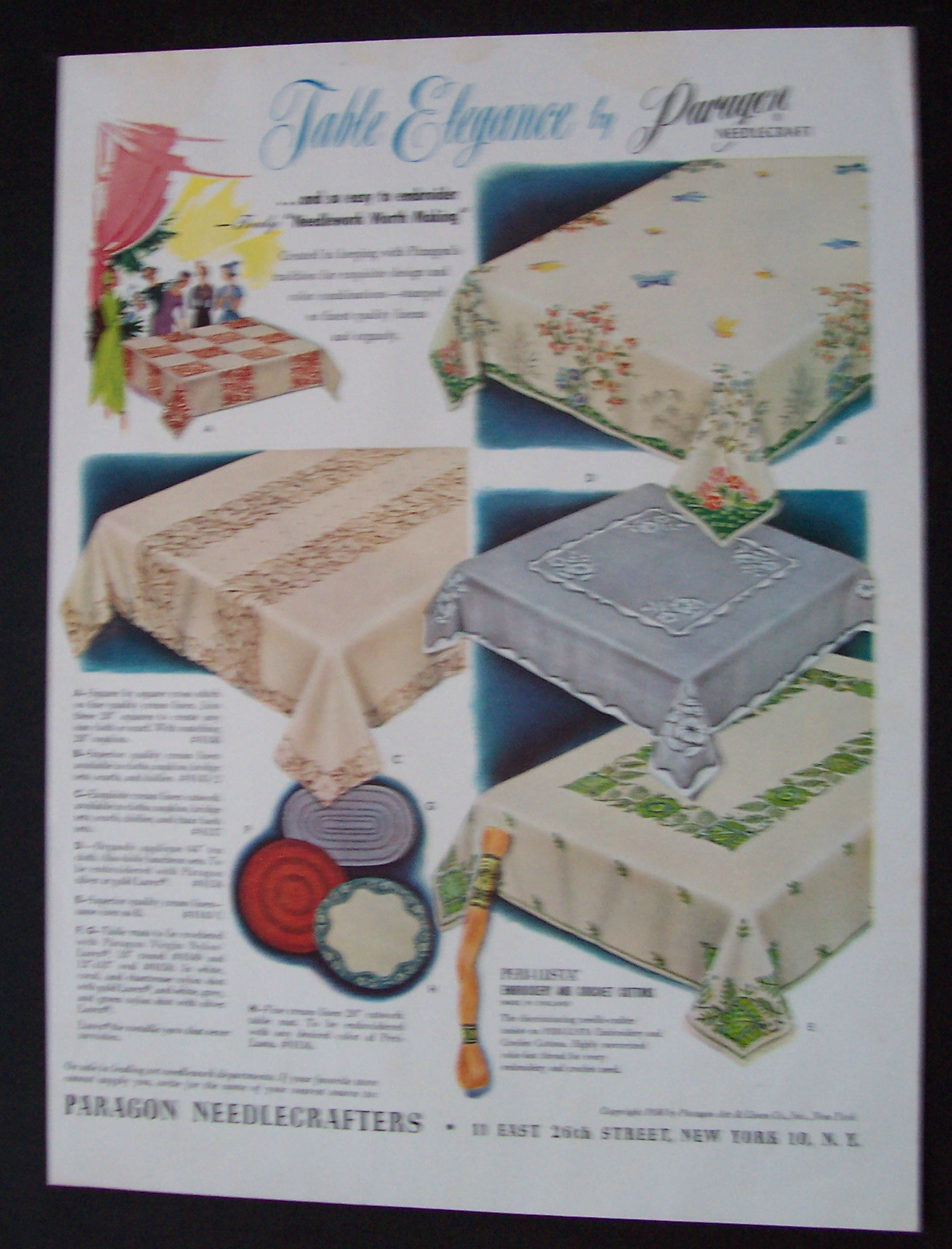 1950  Table  Elegance  By  Paragon  Needlecraft