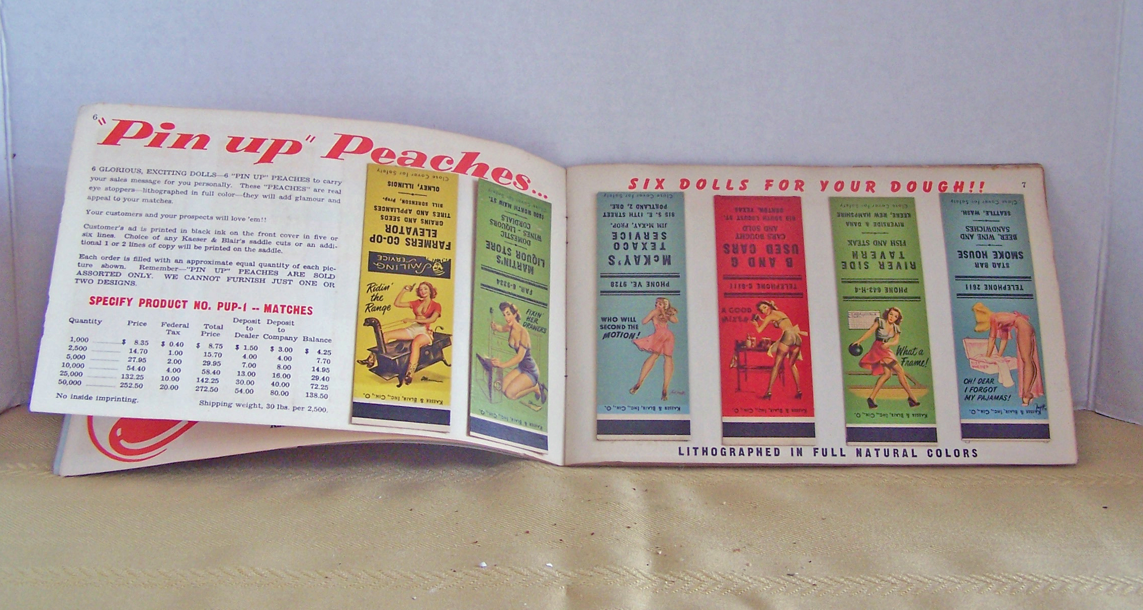 Match Book Advertising Pamphlet, 27 Covers