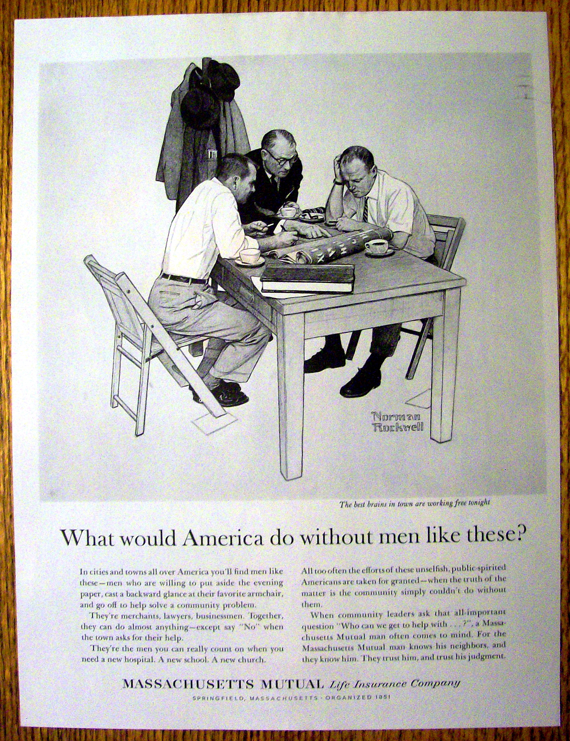 1962 Norman Rockwell Massachusetts Mutual Life