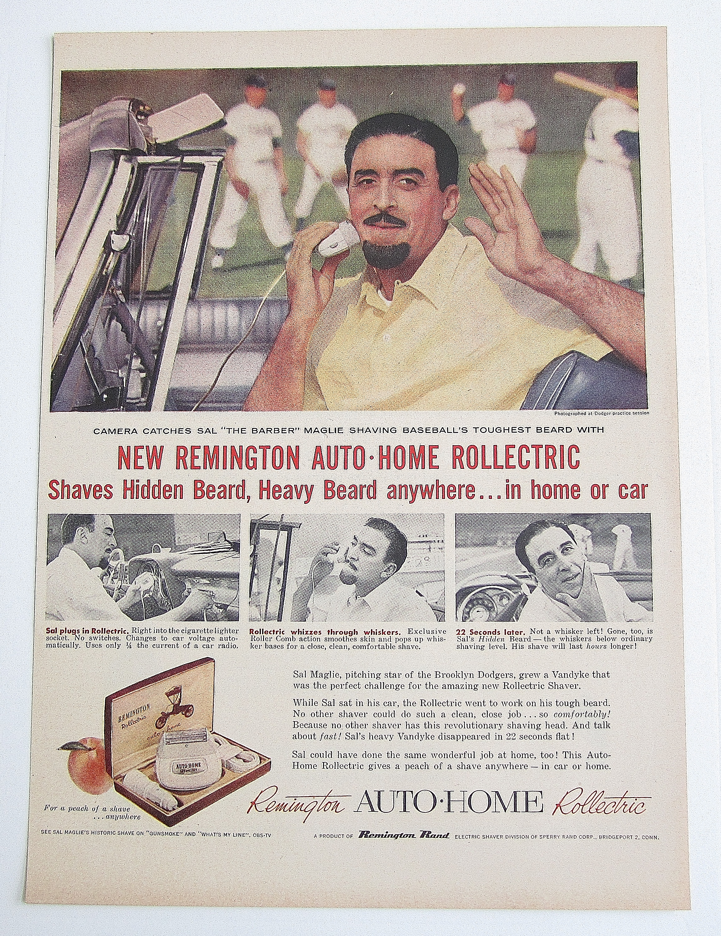 1956 Remington Rollectric With Sal Maglie