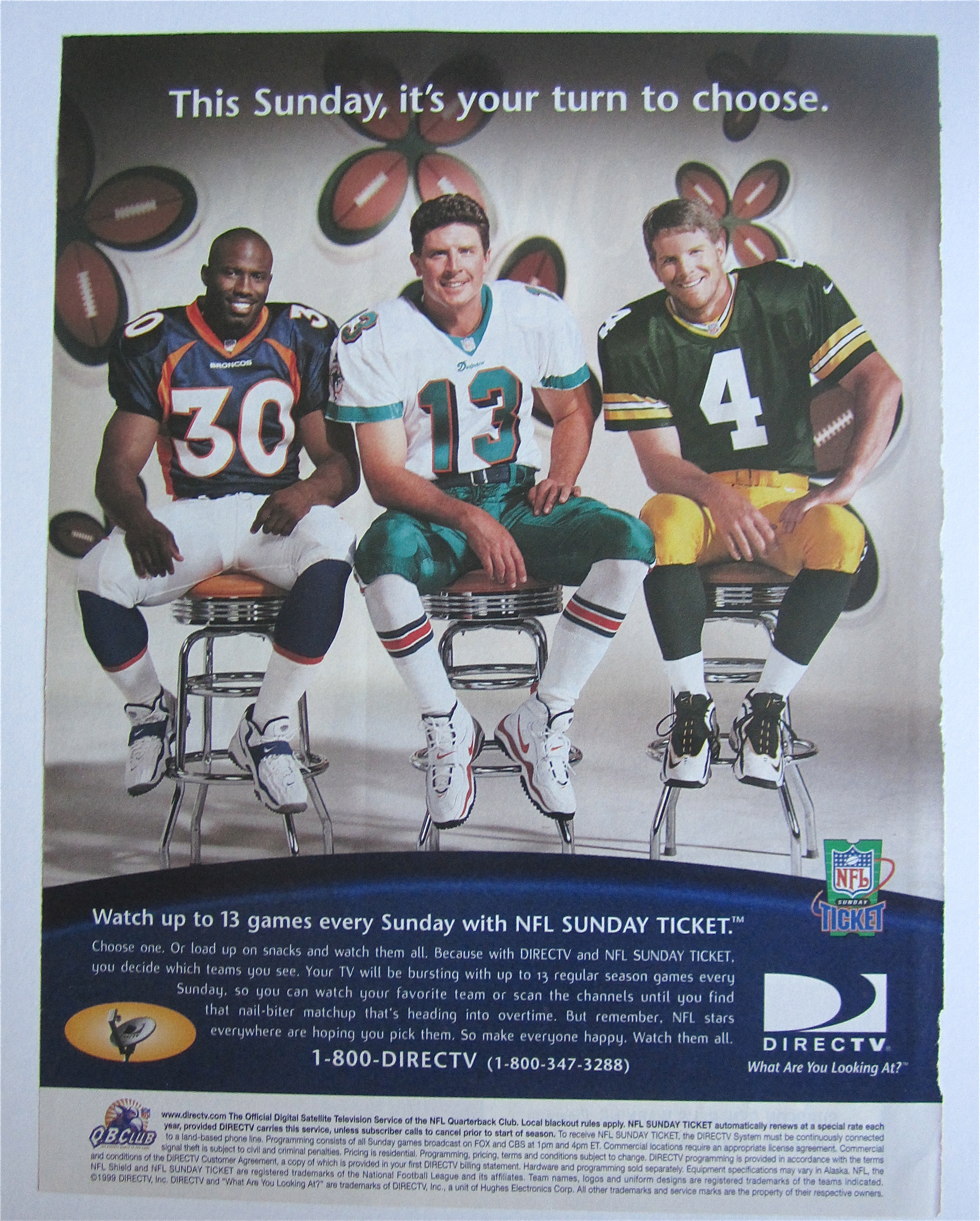 1999 DirecTV w/ Brett Favre, Dan Marino & David Bruton