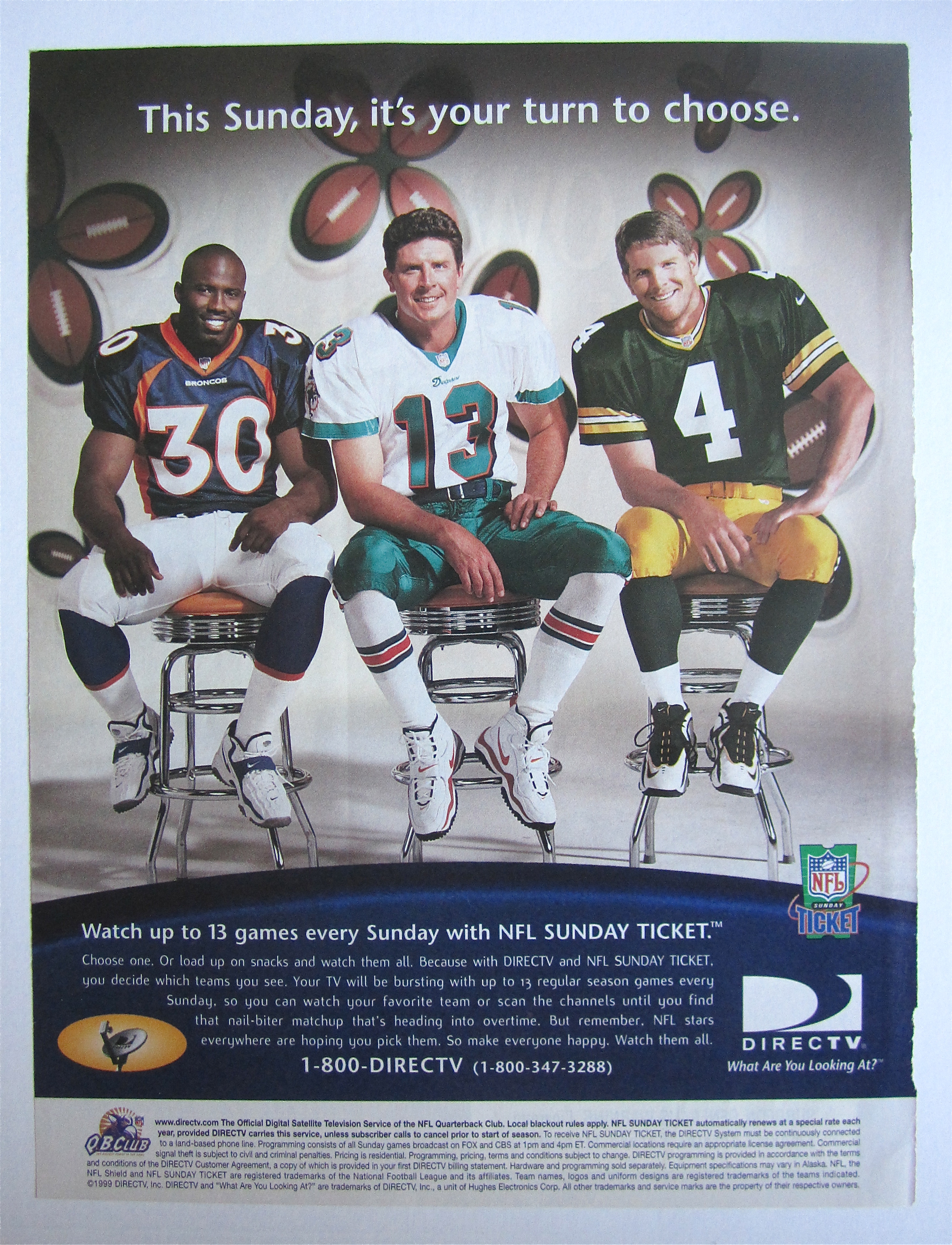 1999 DirecTV w/ Brett Favre, Dan Marino & David Bruton