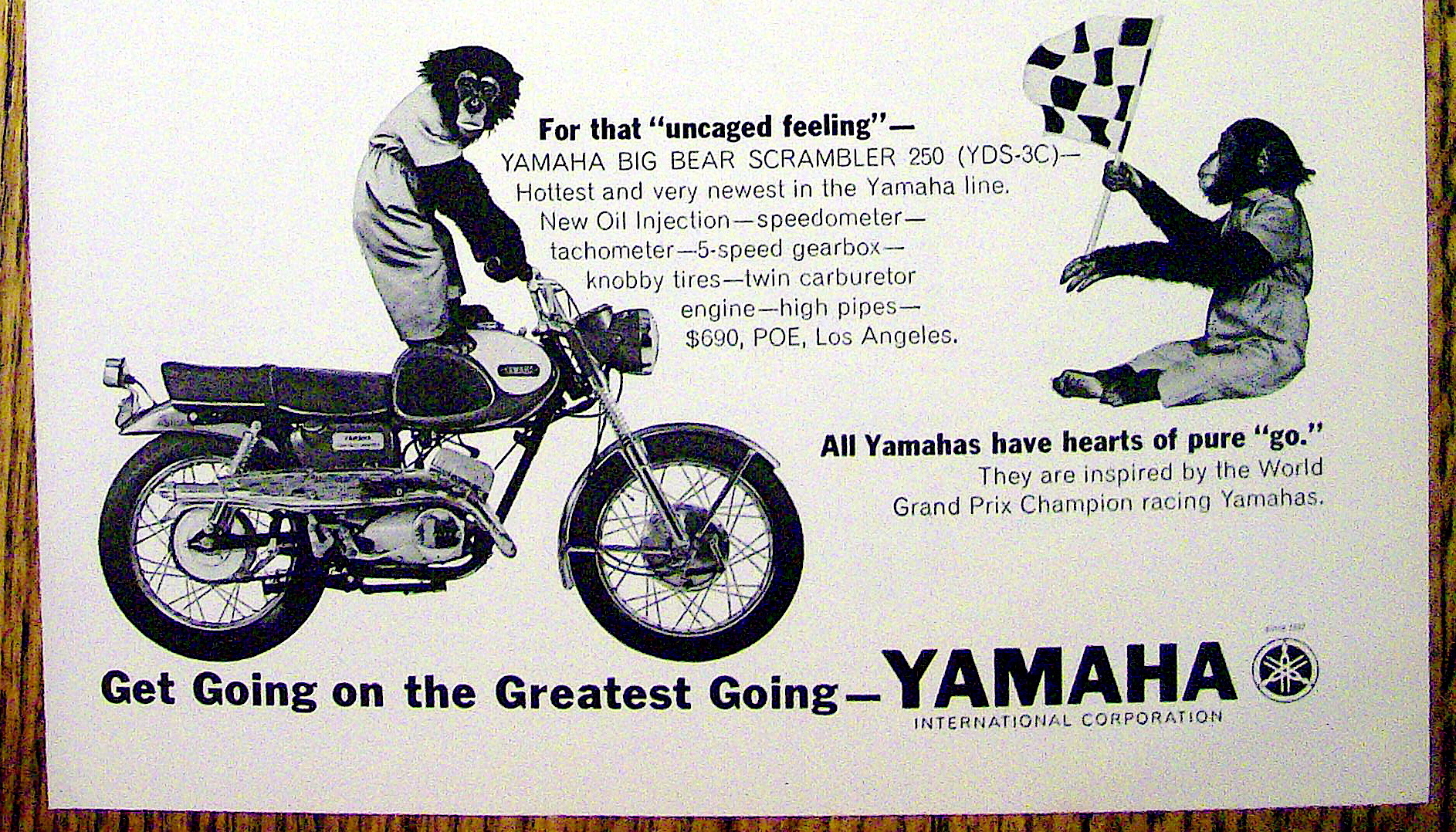 1965 Yamaha Motorcycle with Annette Funicello & Stanley