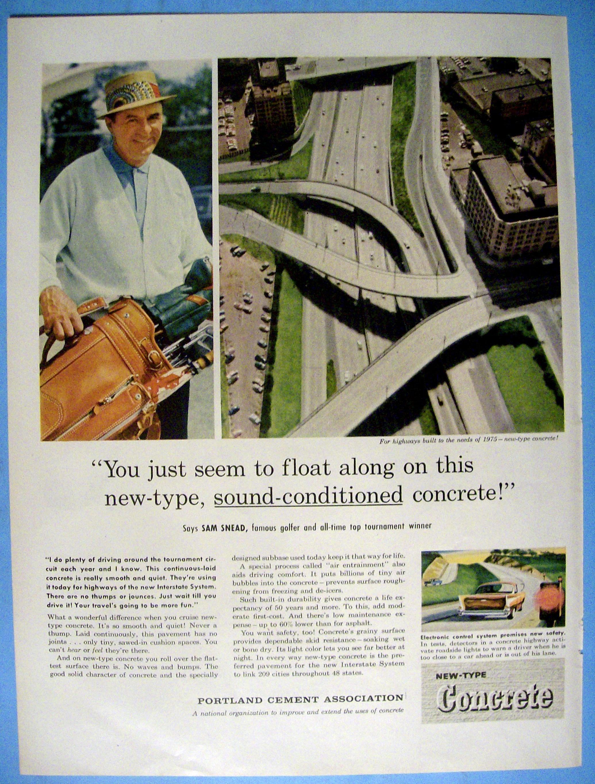 Vintage Ad: 1958 New Type Concrete w/ Sam Snead