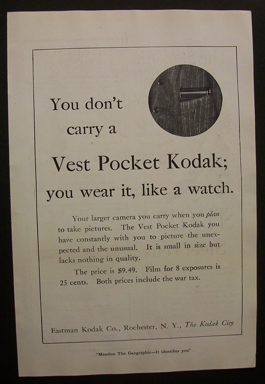 1920  Vest  Pocket  Kodak