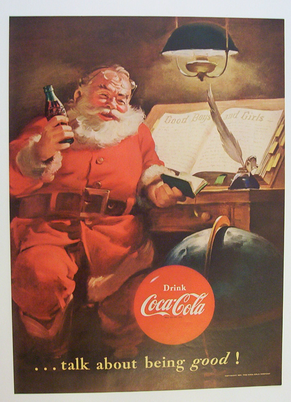 Vintage Ad: 1951 Coca Cola with Santa Claus
