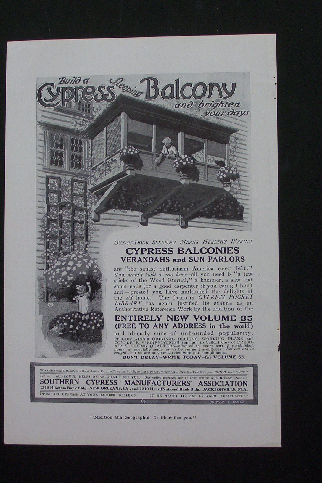 1916 Southern Cypress Manufacturers w/How To Build