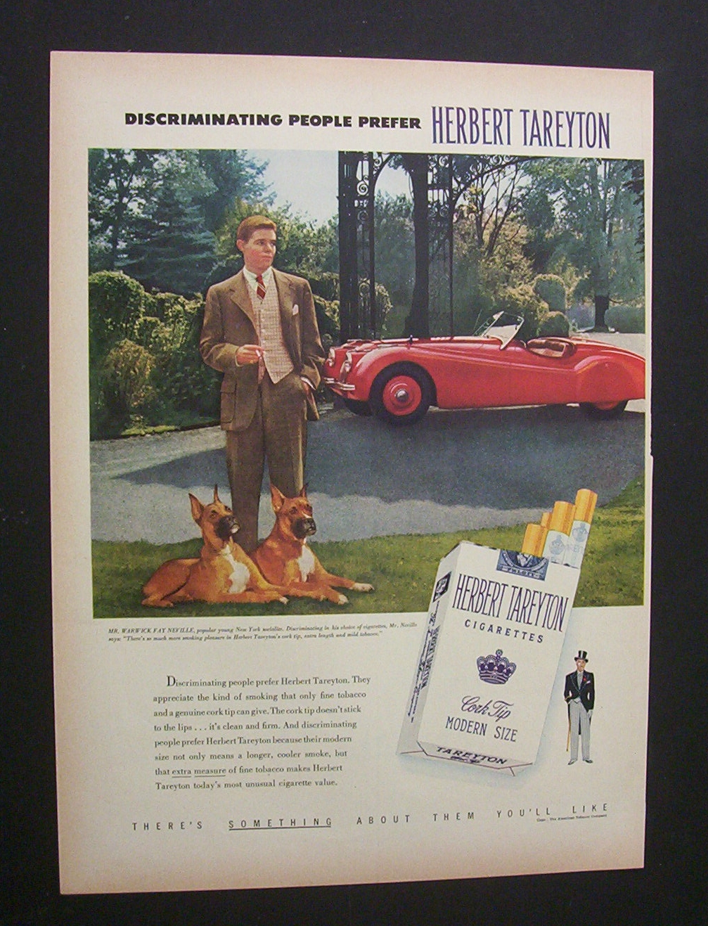 1952  Herbert  Tareyton  Cigarettes