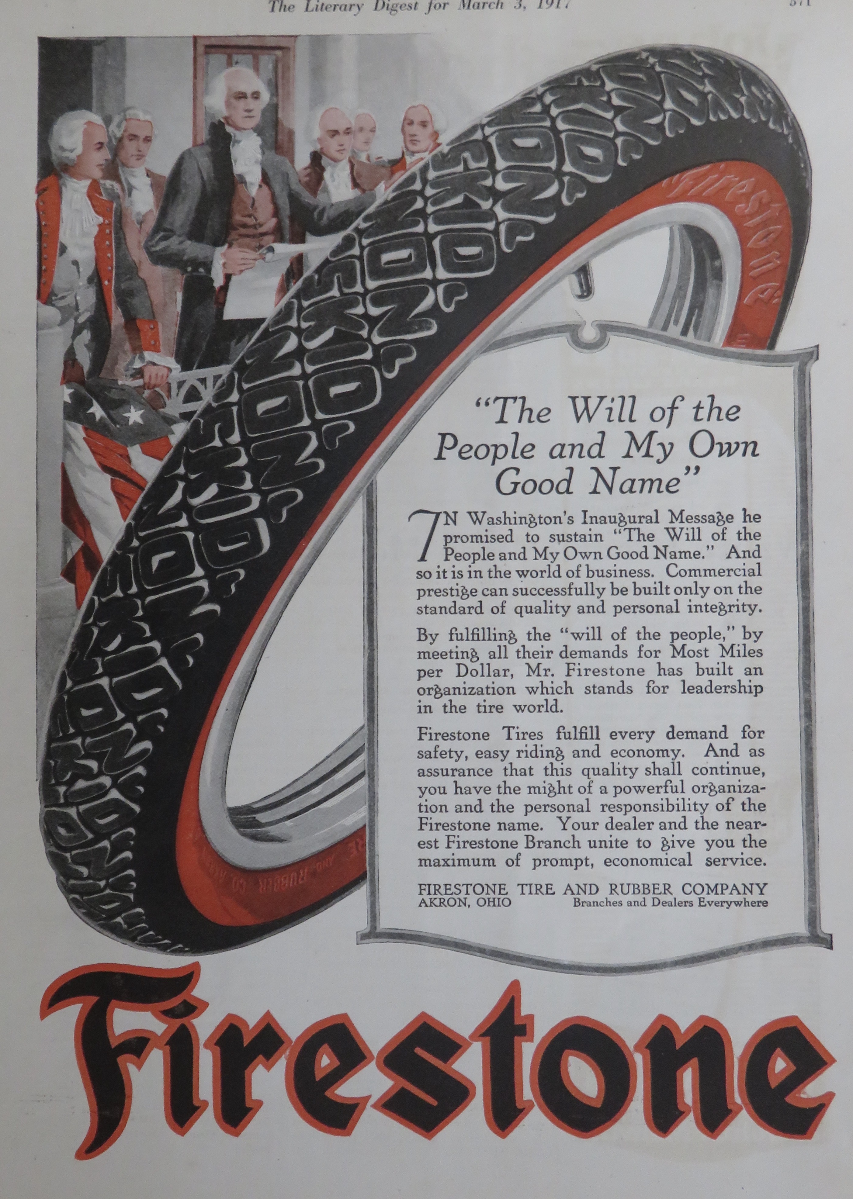 1917 Firestone Tires with a Firestone Tire
