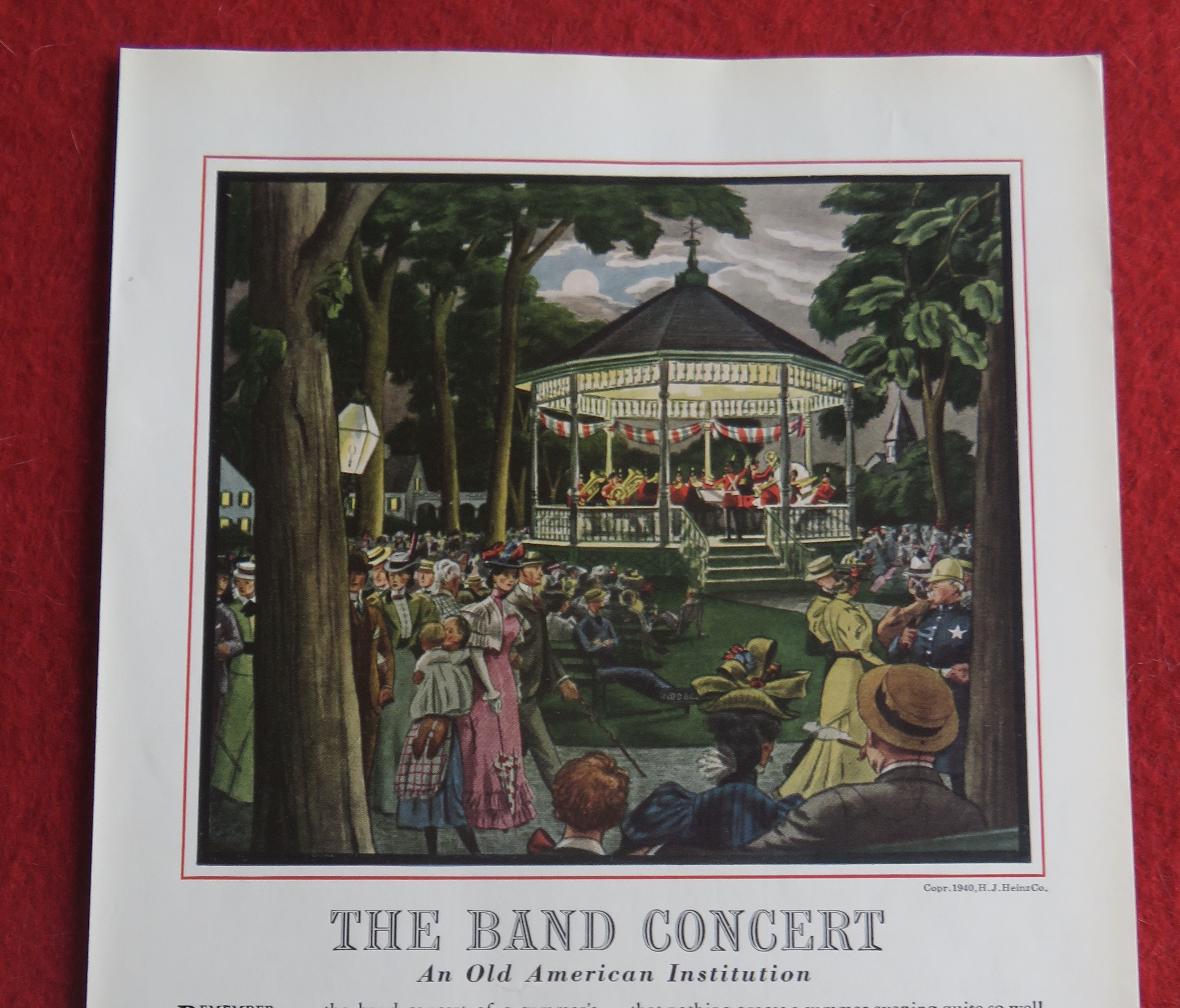 1940 H.  J. Heinz Company with The Band Concert